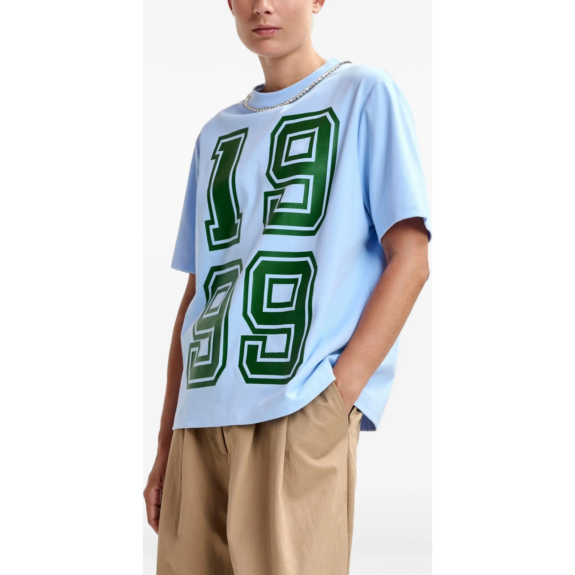 ESSENTIEL ANTWERP Marškinėliai trump. rankovėmis moterims, Mėlyna, 2 printed fit tee 3