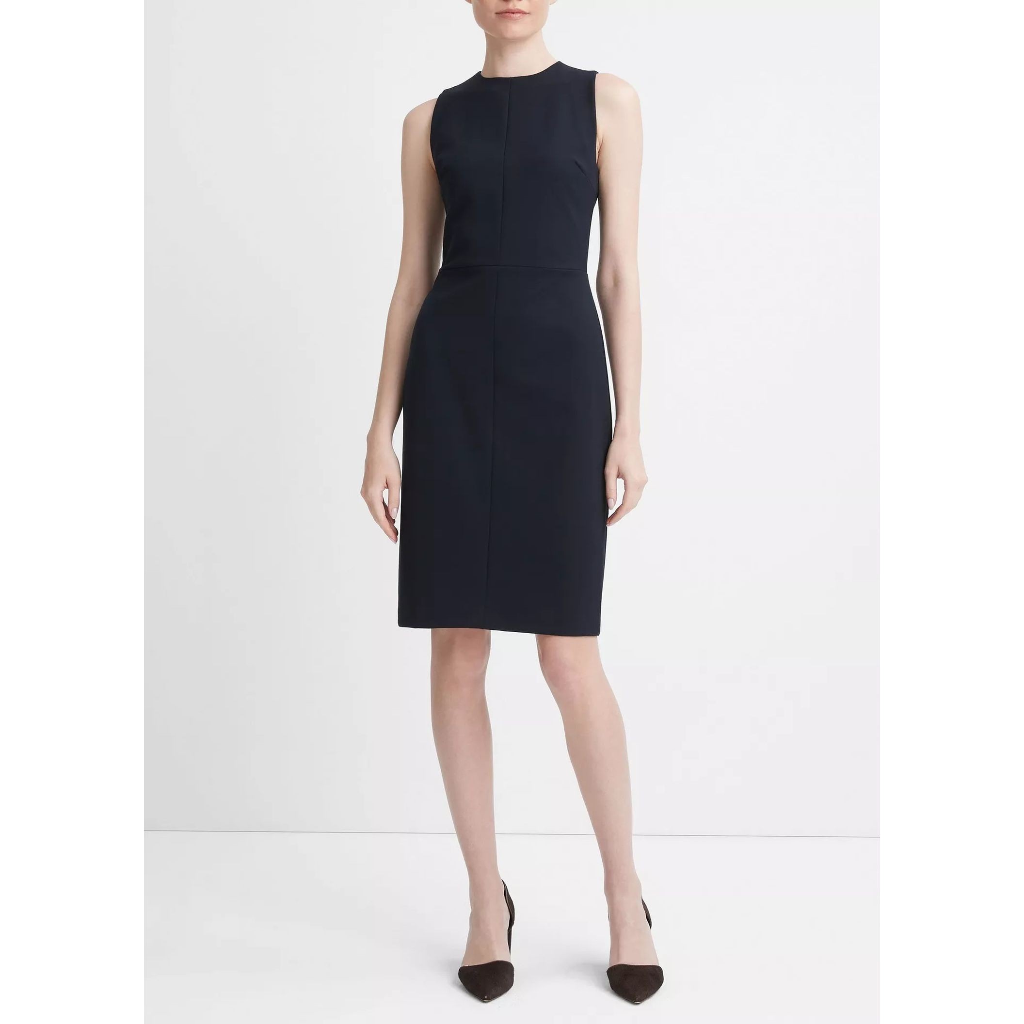 VINCE Midi suknelė moterims, Mėlyna, Seamed front sheath dress 2