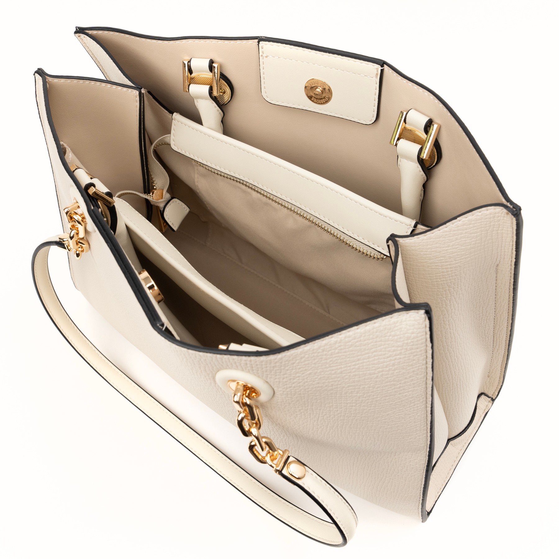 JULICE Pirkinių krepšys moterims, Smėlio, Tote bag 3