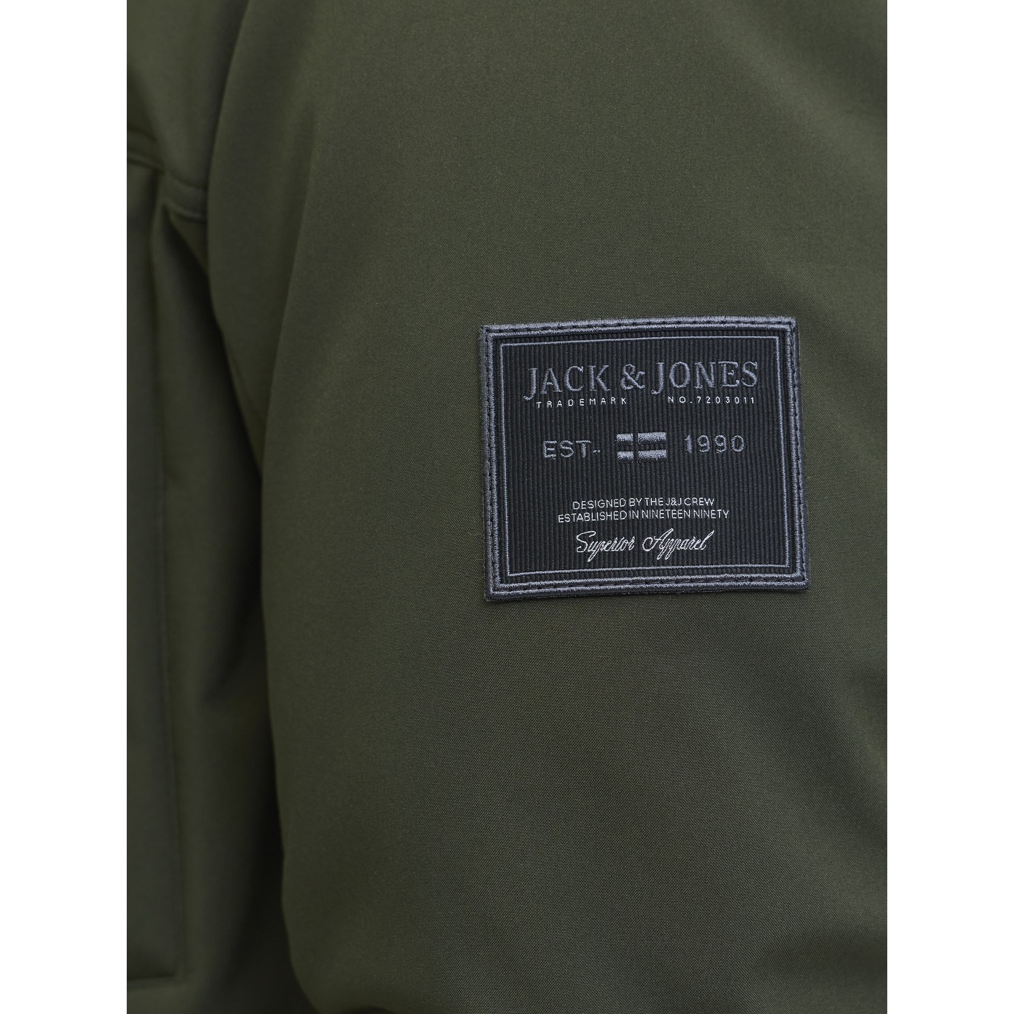 JACK & JONES Pūkinis paltas vyrams, Chaki, Finn 5