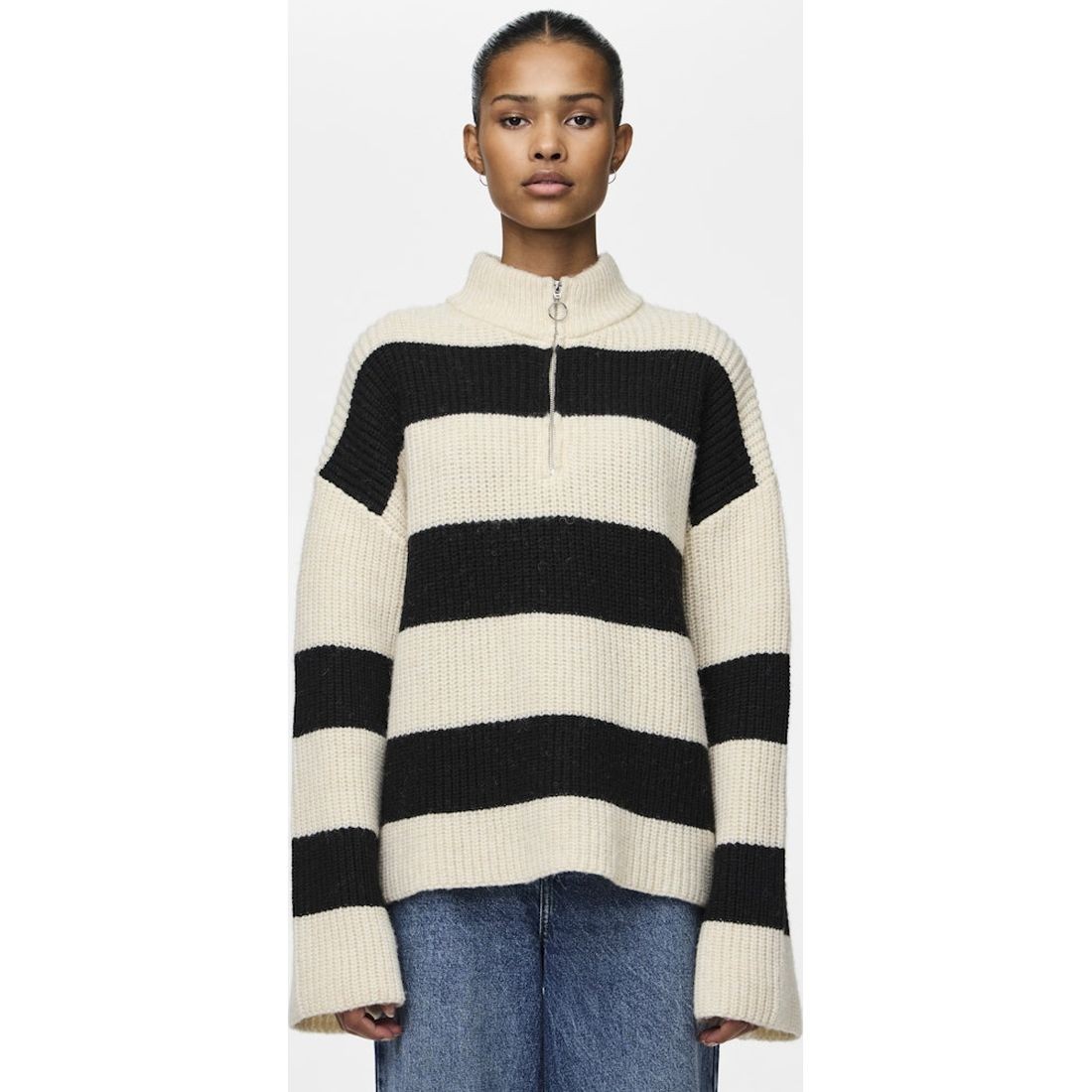 PIECES Megztinis su kaklu moterims, Marga, Nalini half zip knit 6