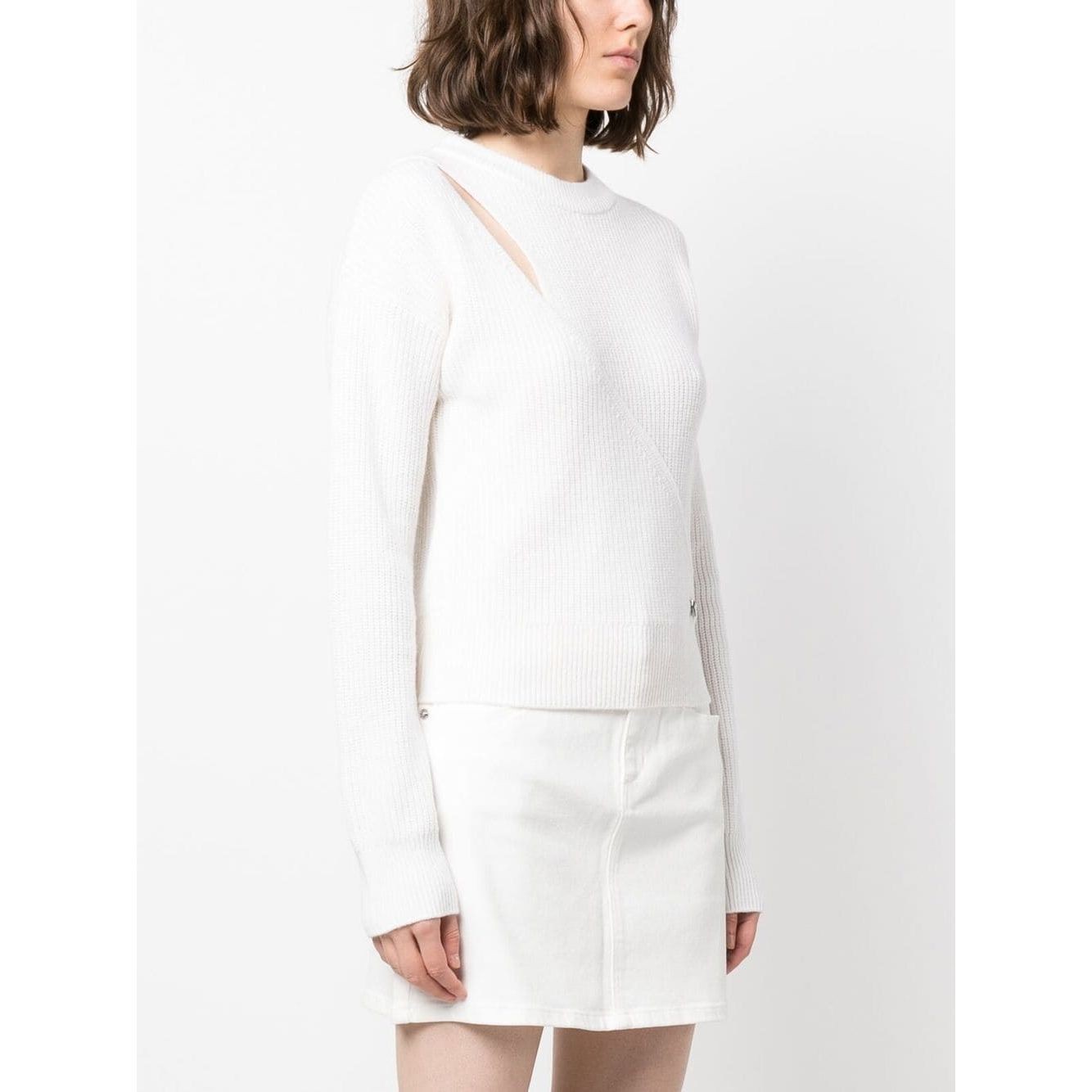 MICHAEL KORS Megztinis moterims, Balta, Key hole cut-out sweater 3