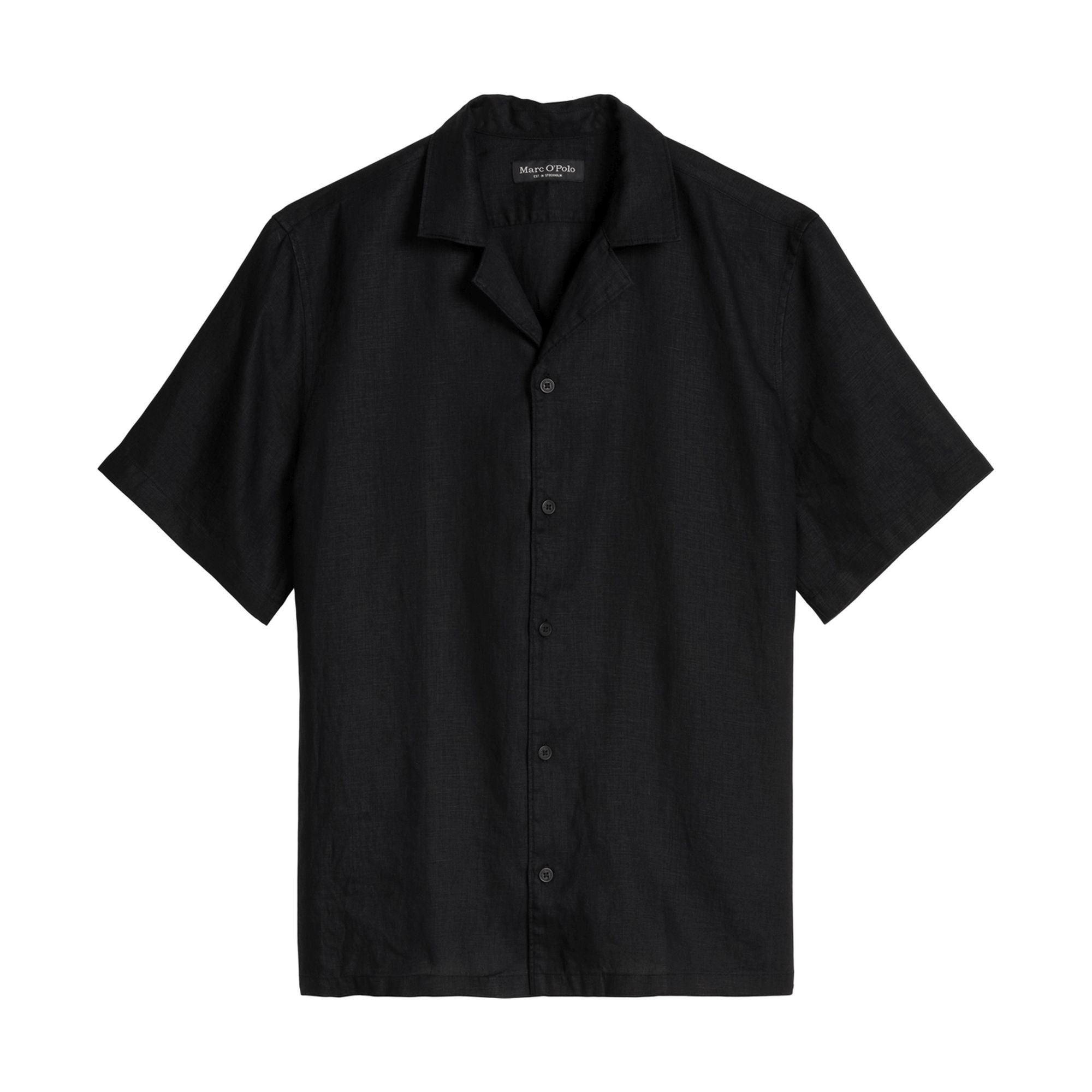 MARC O'POLO Marškiniai trump. rankovėmis vyrams, Juoda, 5000013939 Shirts sho