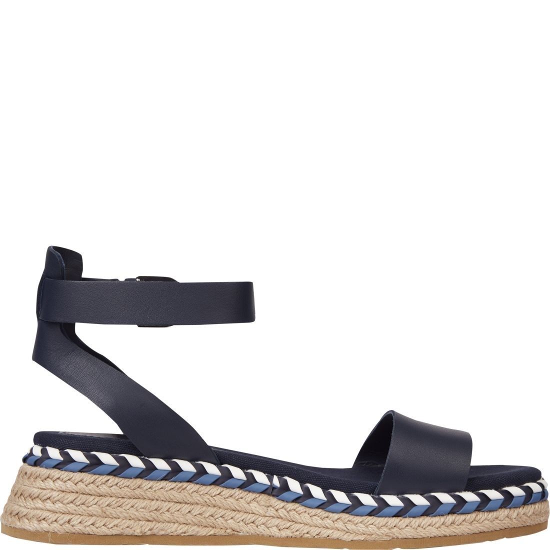 TOMMY HILFIGER Basutės moterims, Mėlyna, Low wedge sandal 3