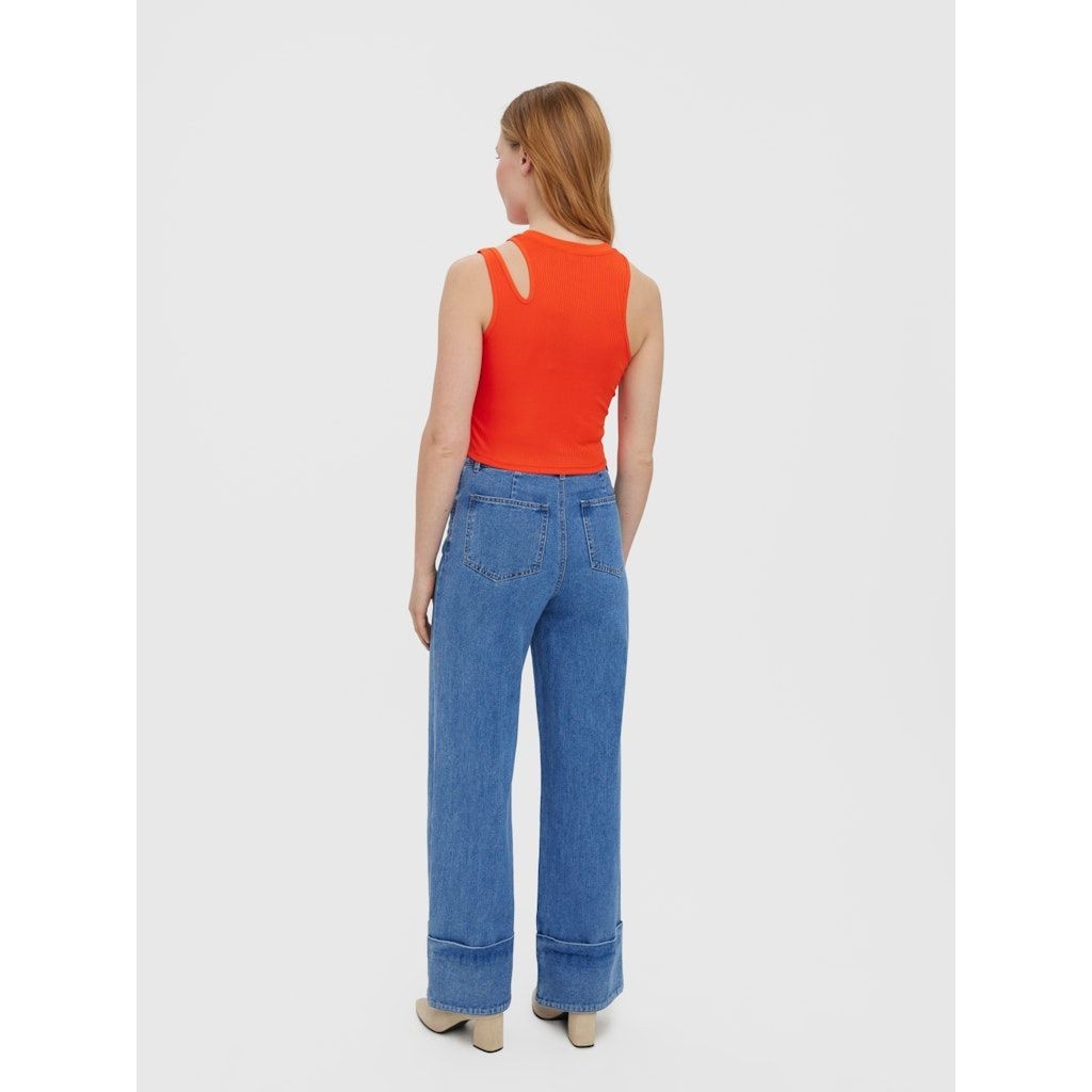 VERO MODA Palaidinės moterims, Raudona, VMOFELIANEIA TANK CRO 4