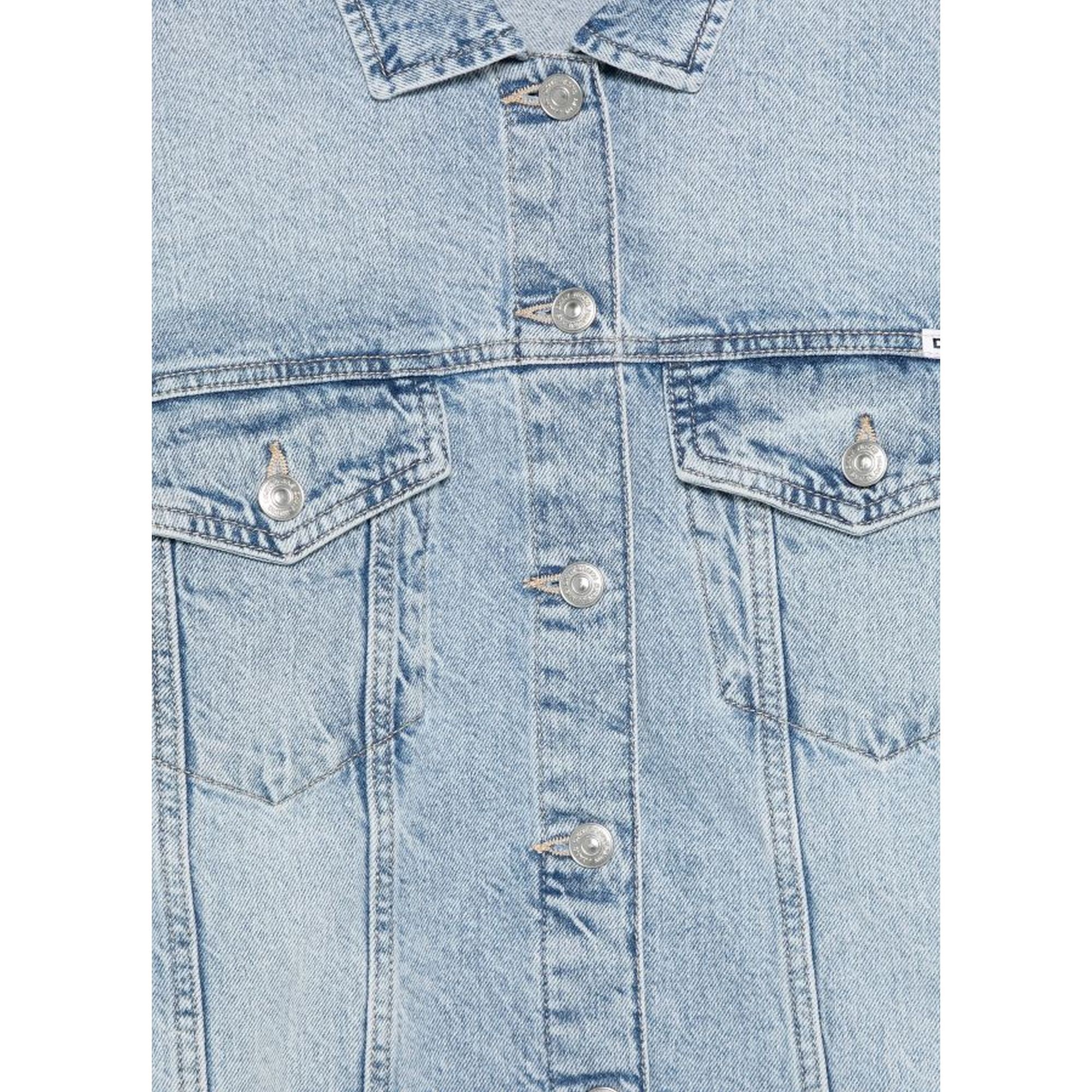 DKNY Džinsinis švarkas moterims, Mėlyna, High rise button front skirt 3