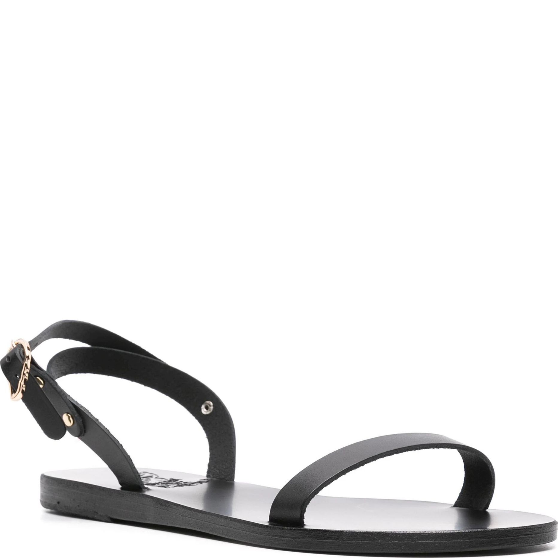 ANCIENT GREEK SANDAL Basutės moterims, Juoda, Irida flat vachetta sandals 1