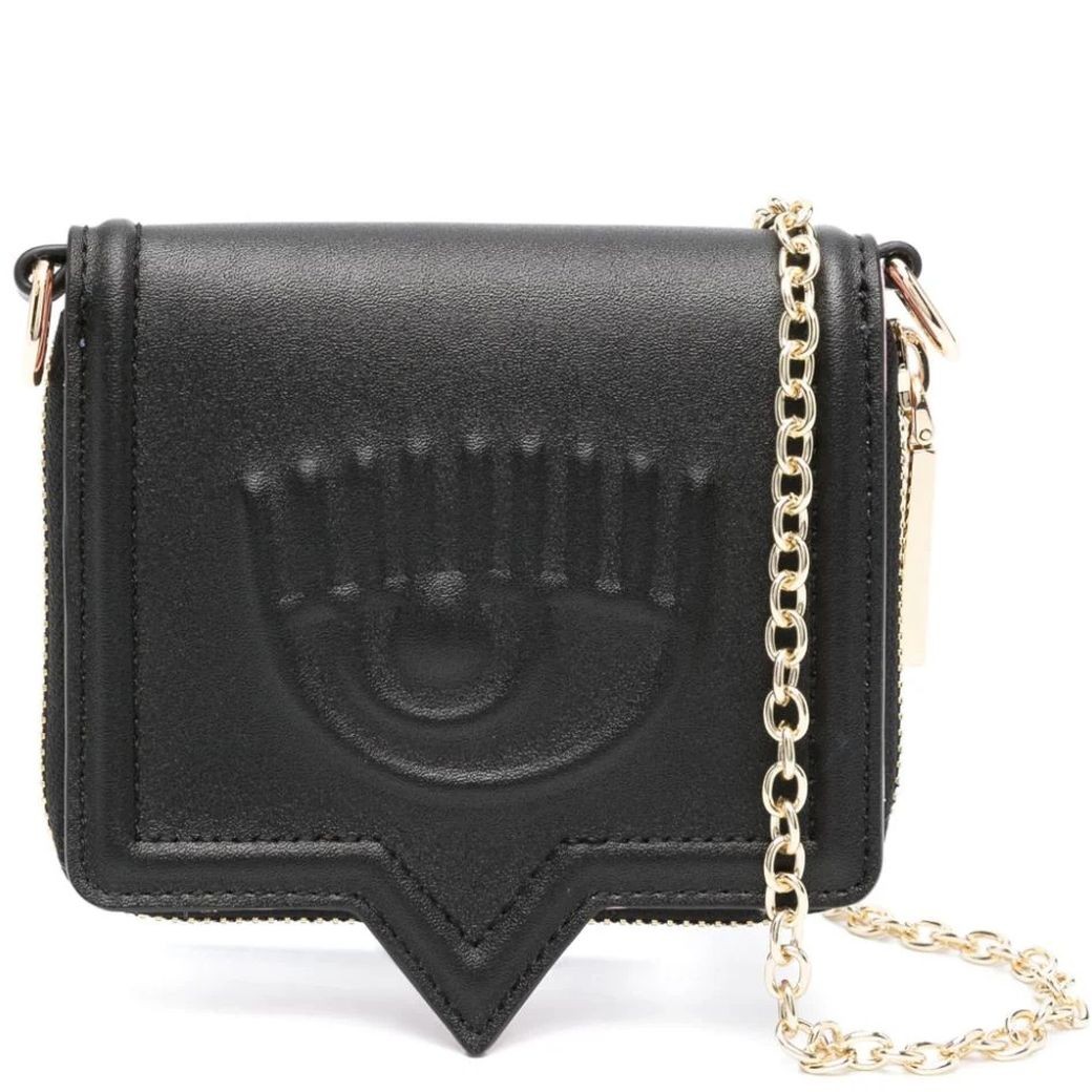 CHIARA FERRAGNI Piniginė moterims, Juoda, Eyelike wallet 1