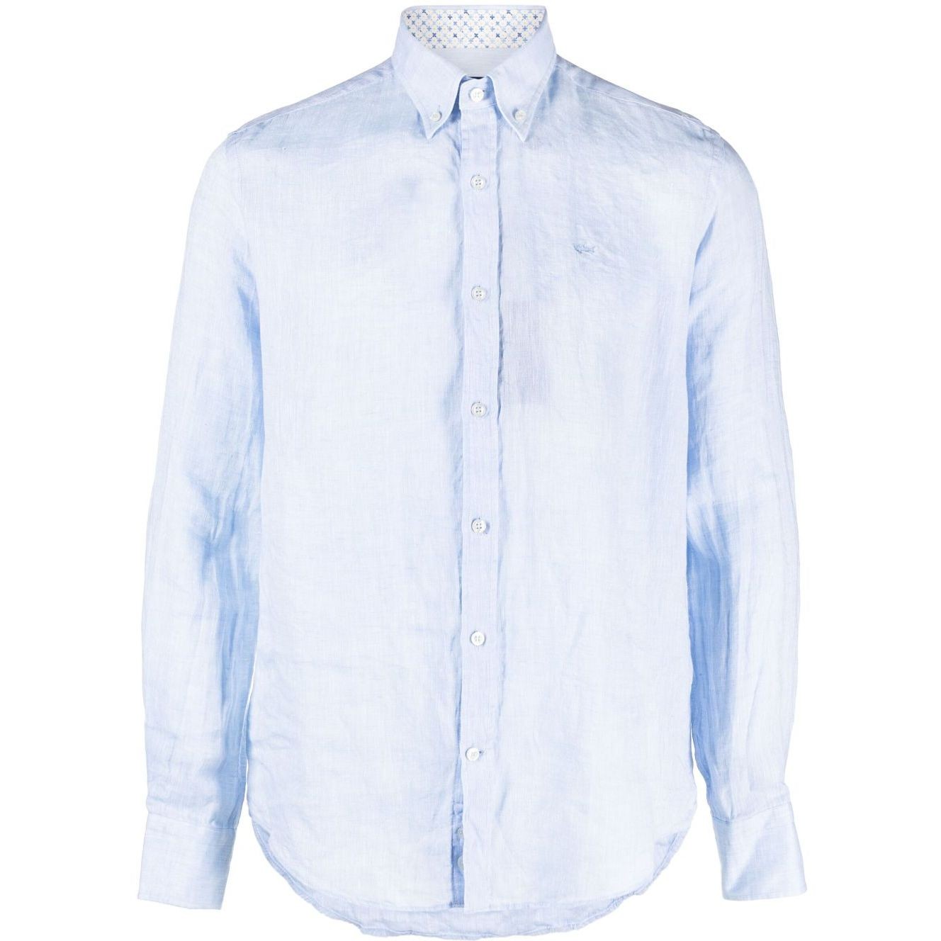 PAUL&SHARK Marškiniai ilgomis rankovėmis vyrams, Mėlyna, Linen shirt