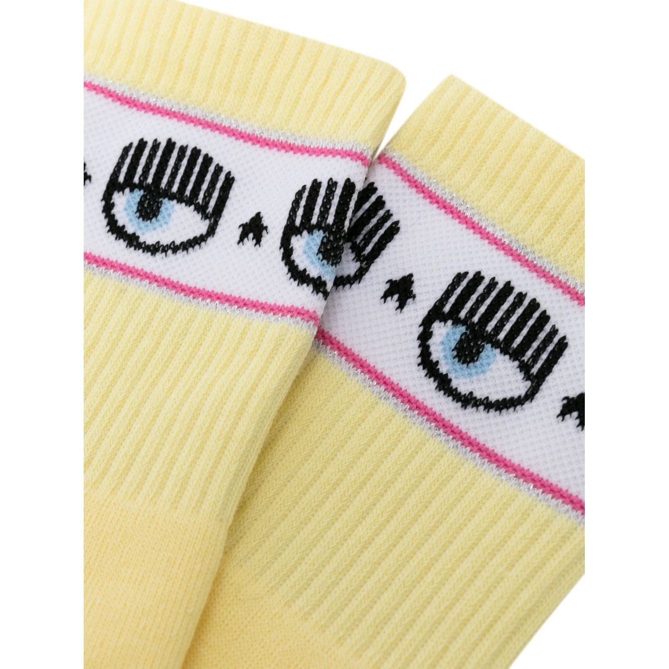 CHIARA FERRAGNI Kojinės moterims, Geltona, CALZINI ACCESSORIES 2