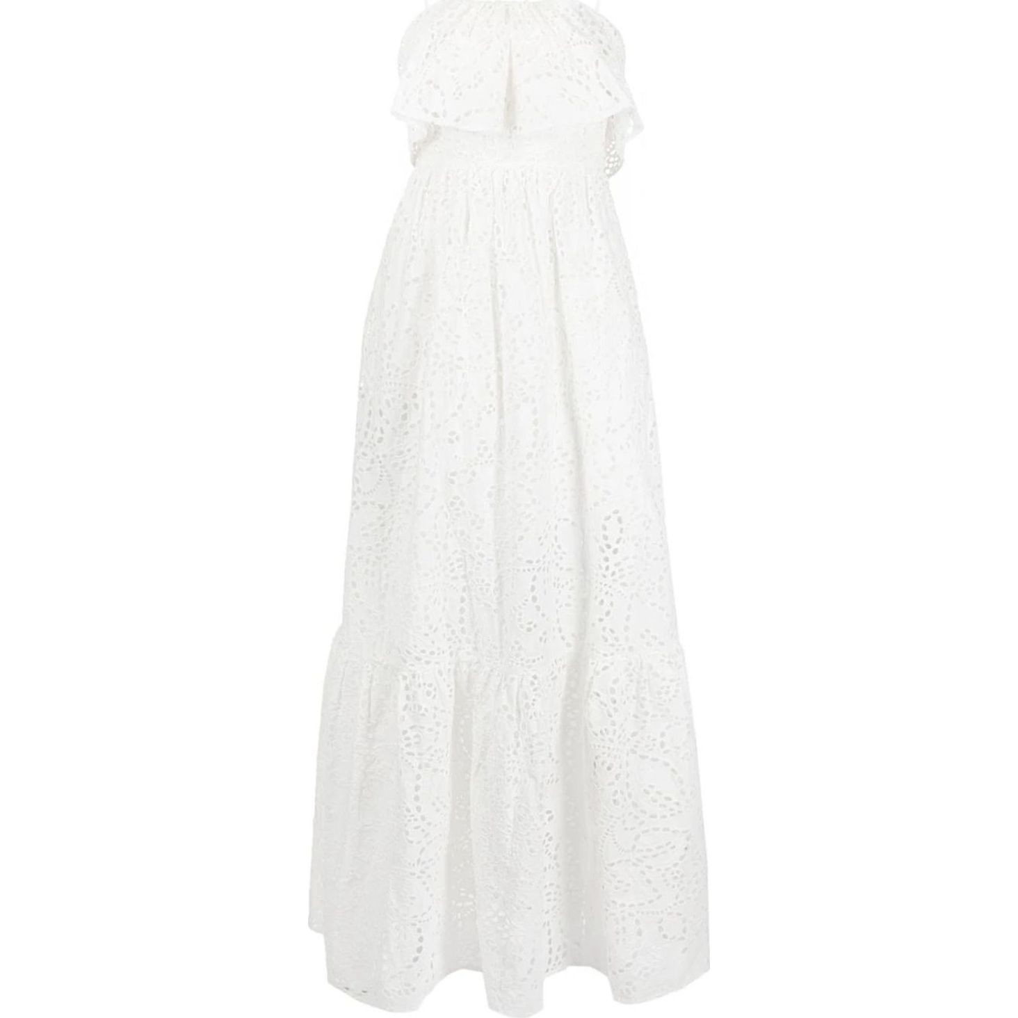 SELF PORTRAIT Maxi suknelė moterims, Balta, White broderie maxi dress 1
