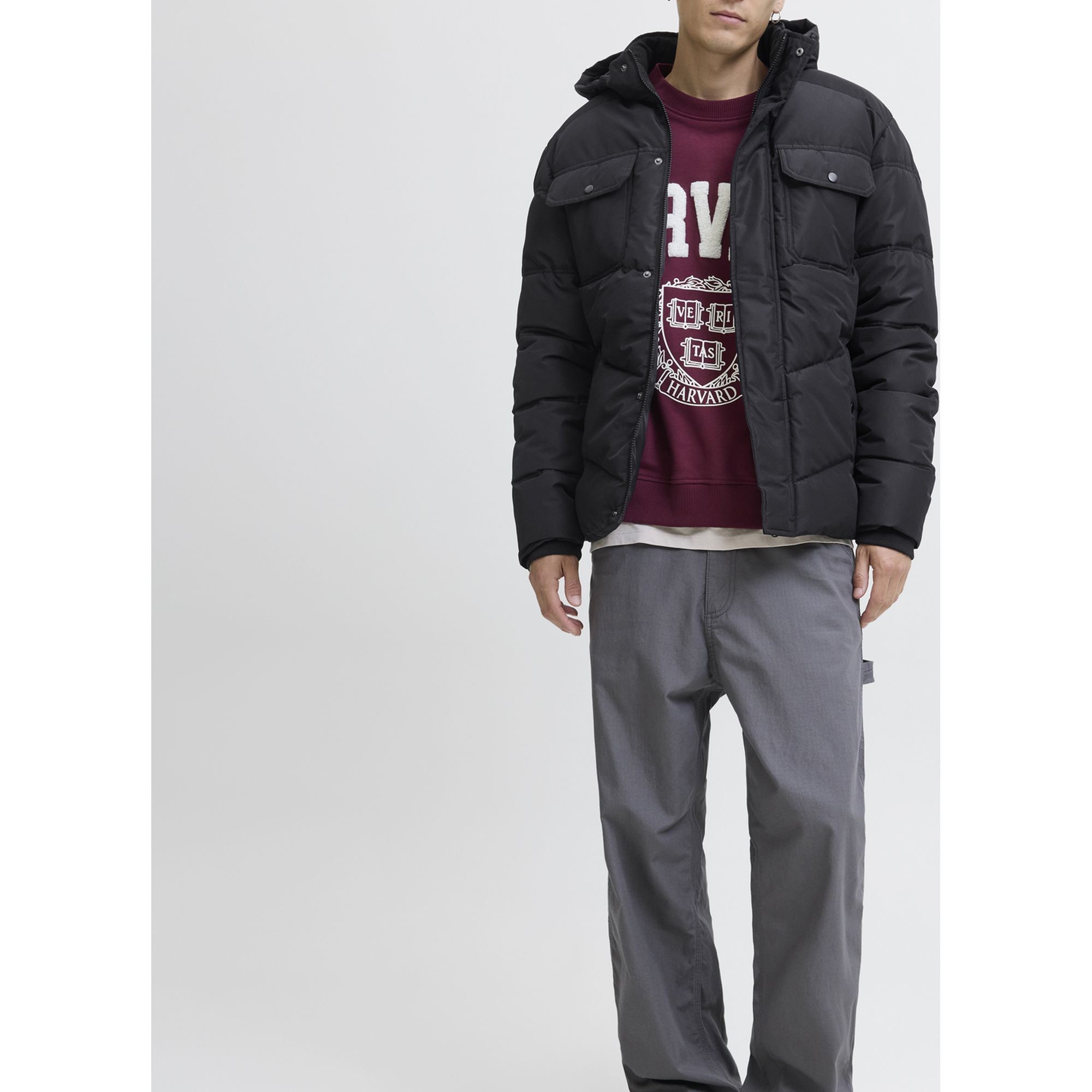 JACK & JONES Pūkinė striukė vyrams, Juoda, Morgan 4