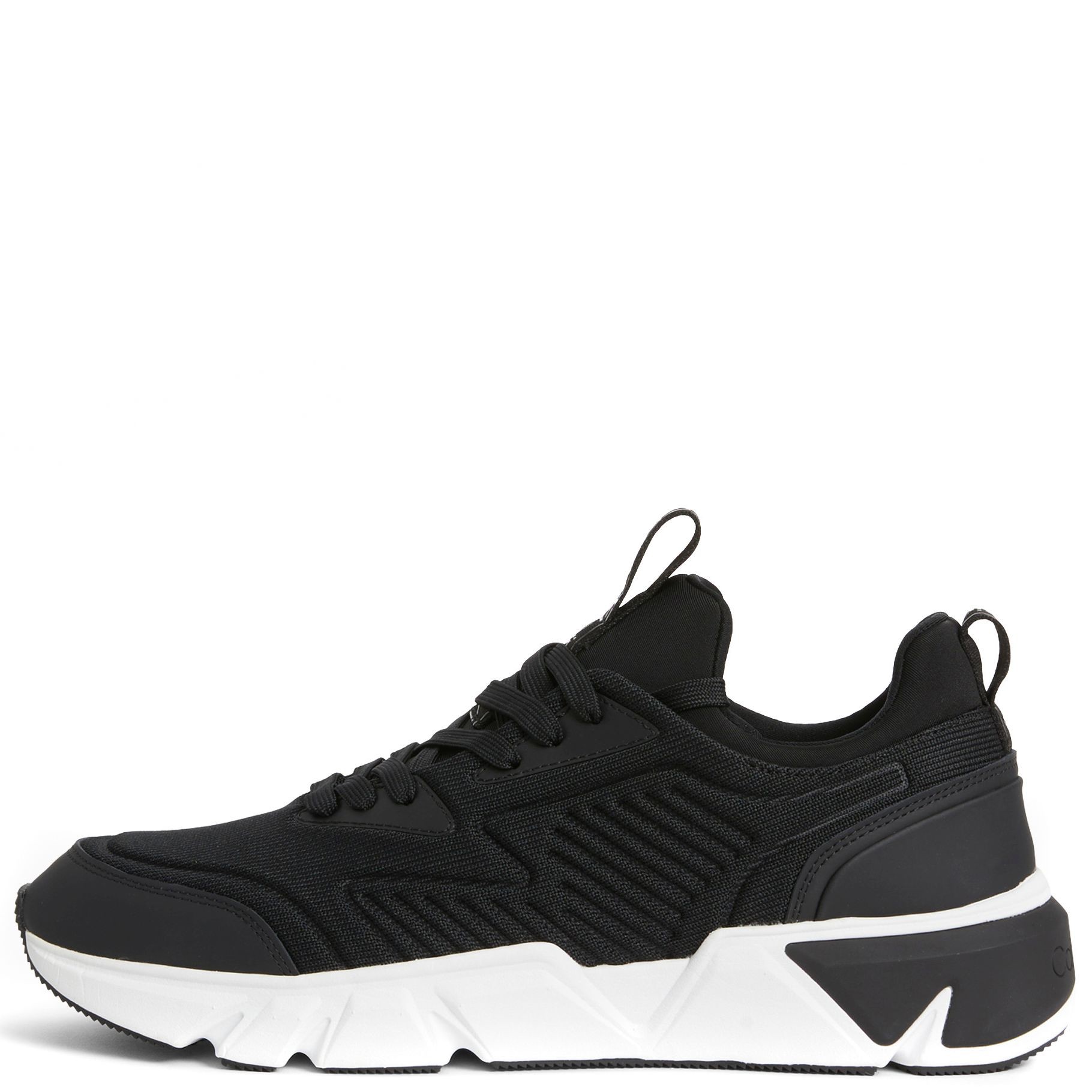 CALVIN KLEIN Laisvalaikio bateliai vyrams, Juoda, Low top lace up knit leisure 6