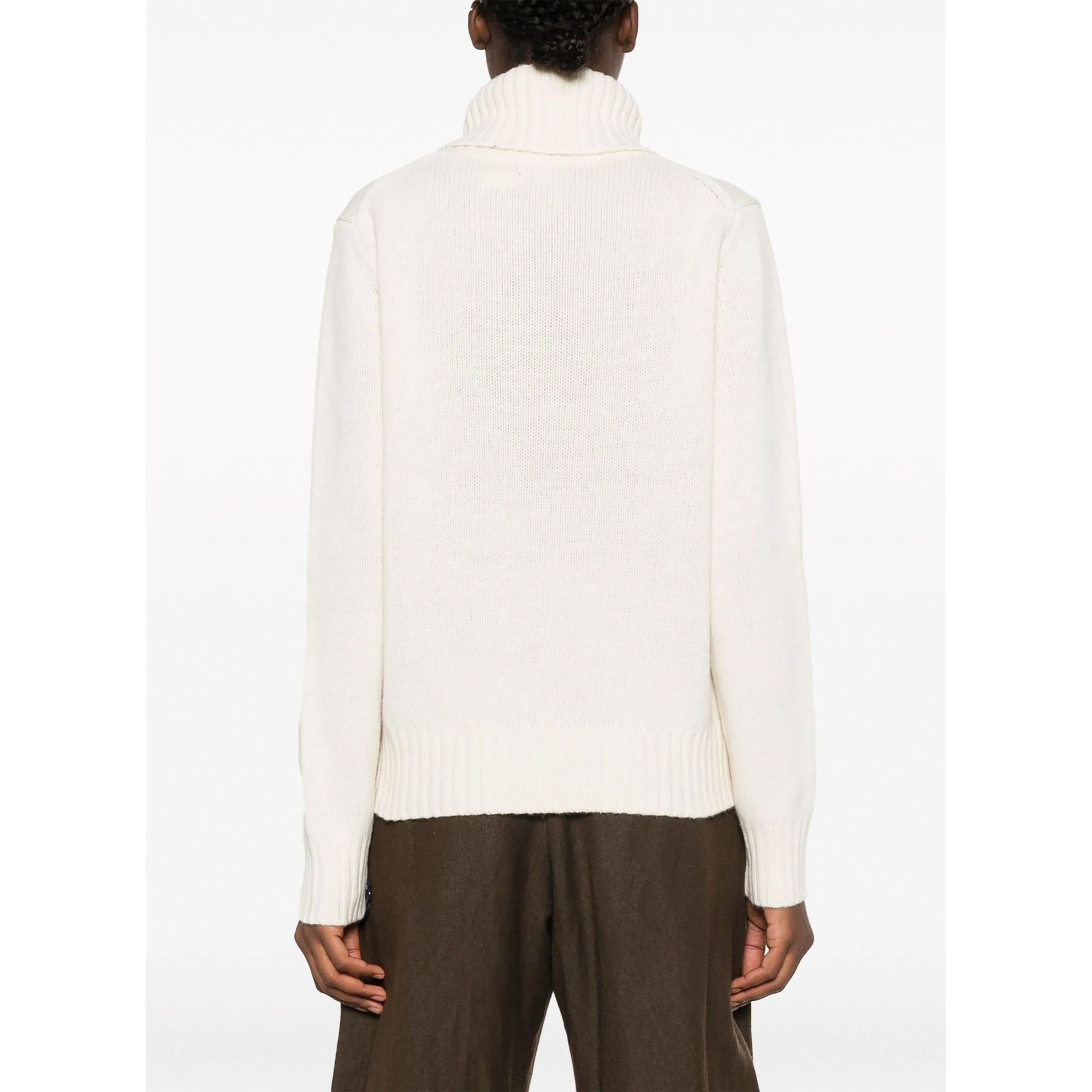 POLO RALPH LAUREN Megztinis su kaklu moterims, Smėlio, Rlxd tn long sleeve pullover 4