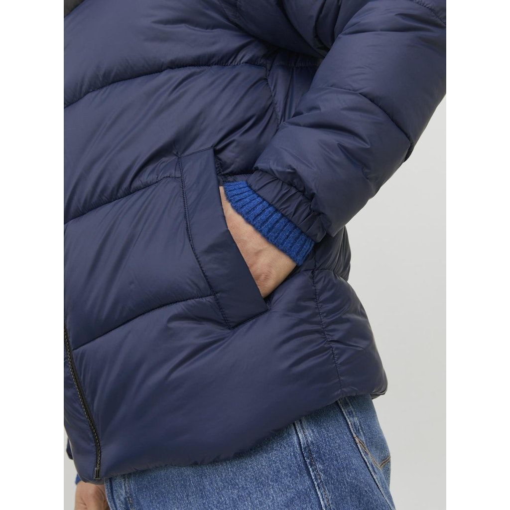 JACK & JONES Striukė vyrams, Mėlyna, JJETOBY PUFFER HOOD 7