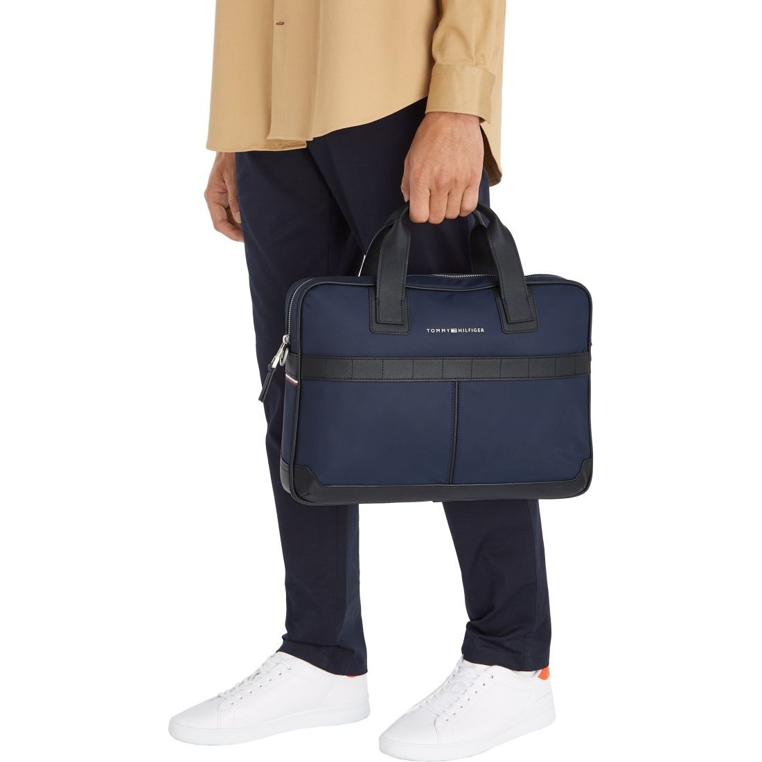 TOMMY HILFIGER Dėklas kompiuteriui vyrams, Mėlyna, Elevated computer bag 3