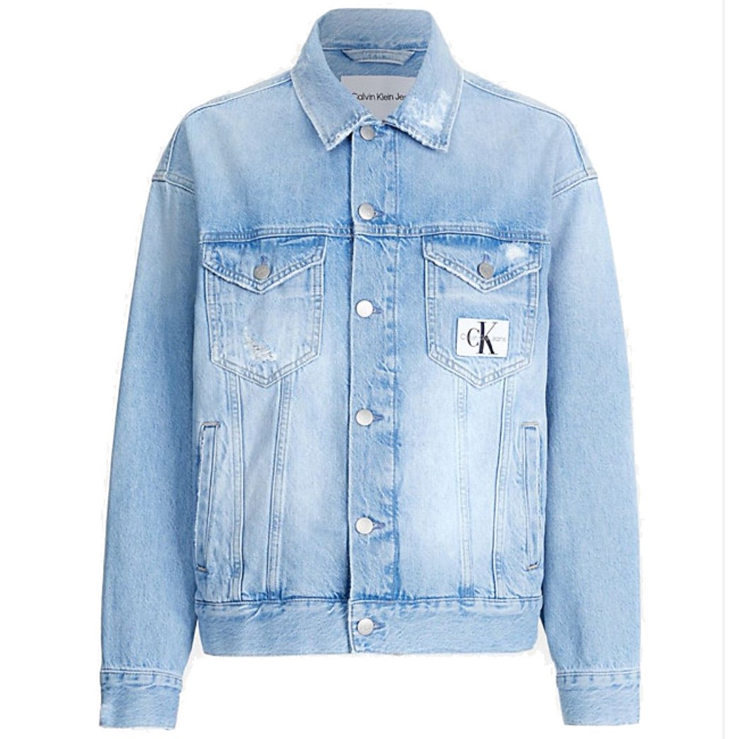 CALVIN KLEIN JEANS Džinsinis švarkas moterims, Mėlyna, Dad denim jacket 1