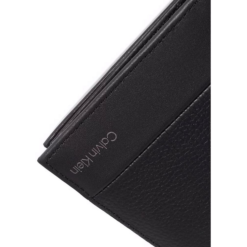 CALVIN KLEIN Piniginė vyrams, Juoda, SUBTLE MIX TRIFOLD 10CC W/COIN 4