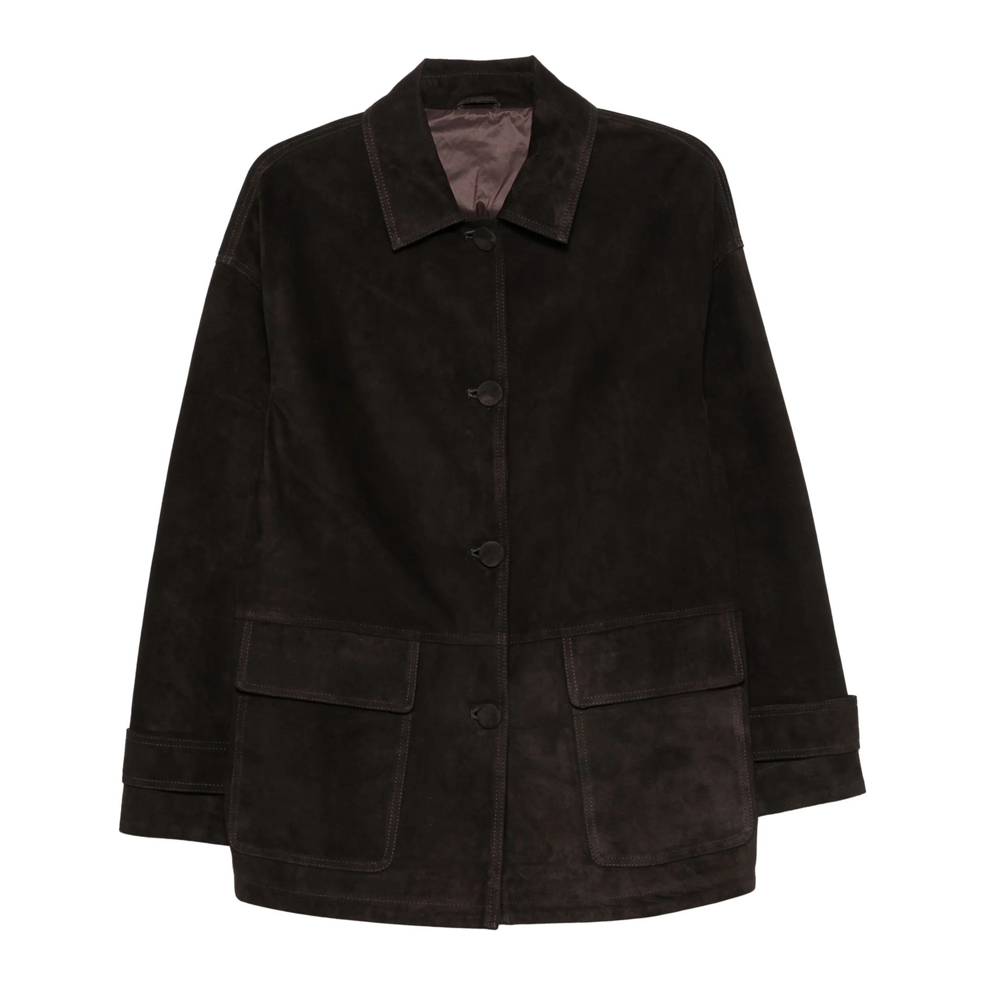 ADRIANNA FERETTI Odinė striukė moterims, Ruda, Leather jacket 1