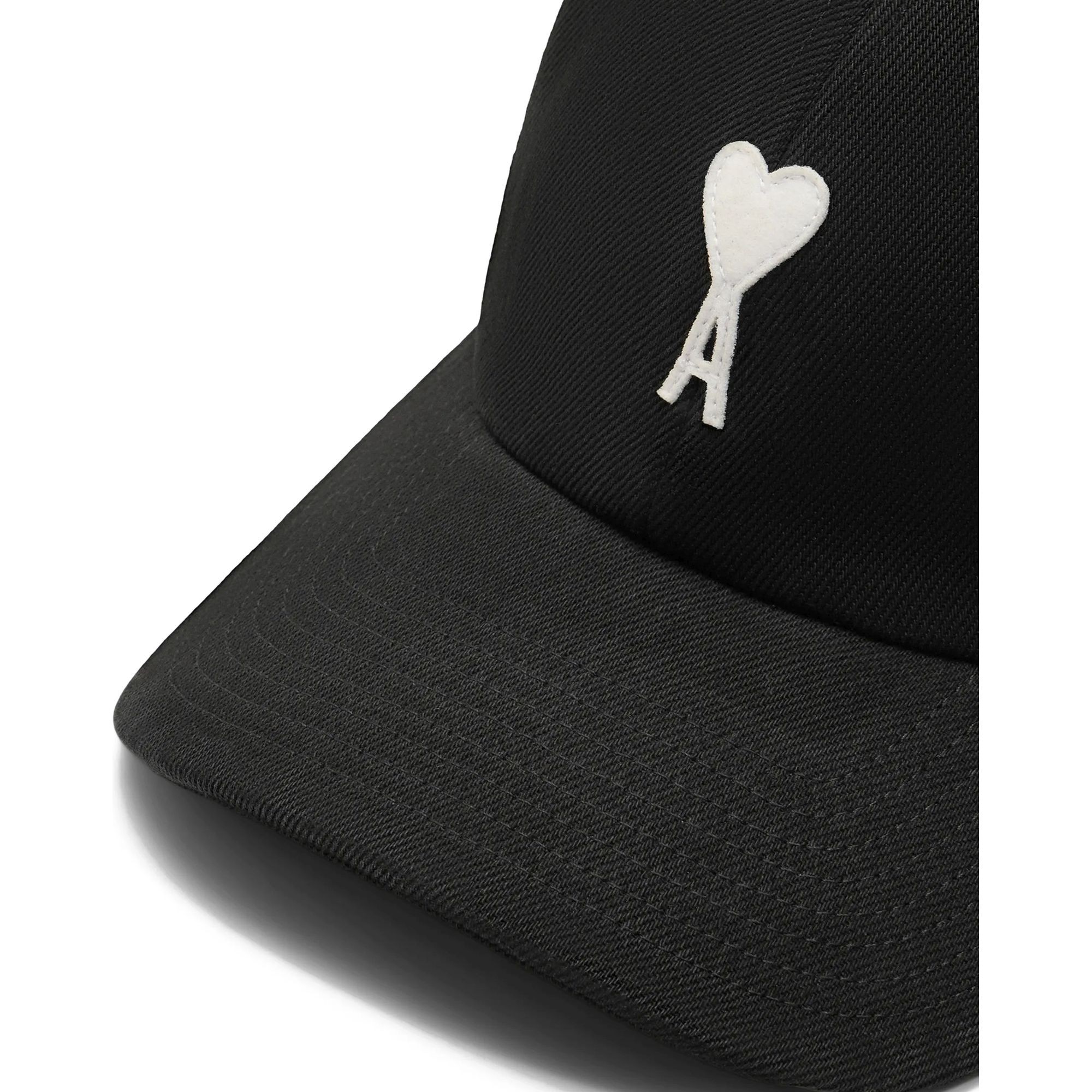 AMI PARIS Kepurė, Juoda, Ami de coeur felt cap 3