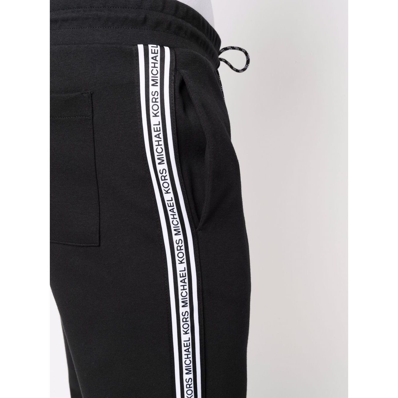 MICHAEL KORS Sportinės kelnės vyrams, Juoda, Logo tape cotton blend joggers 4