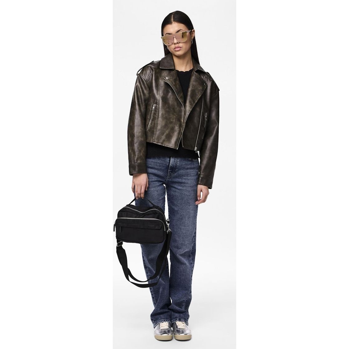 PIECES Striukė moterims, Juoda, Pcamina jackets 7