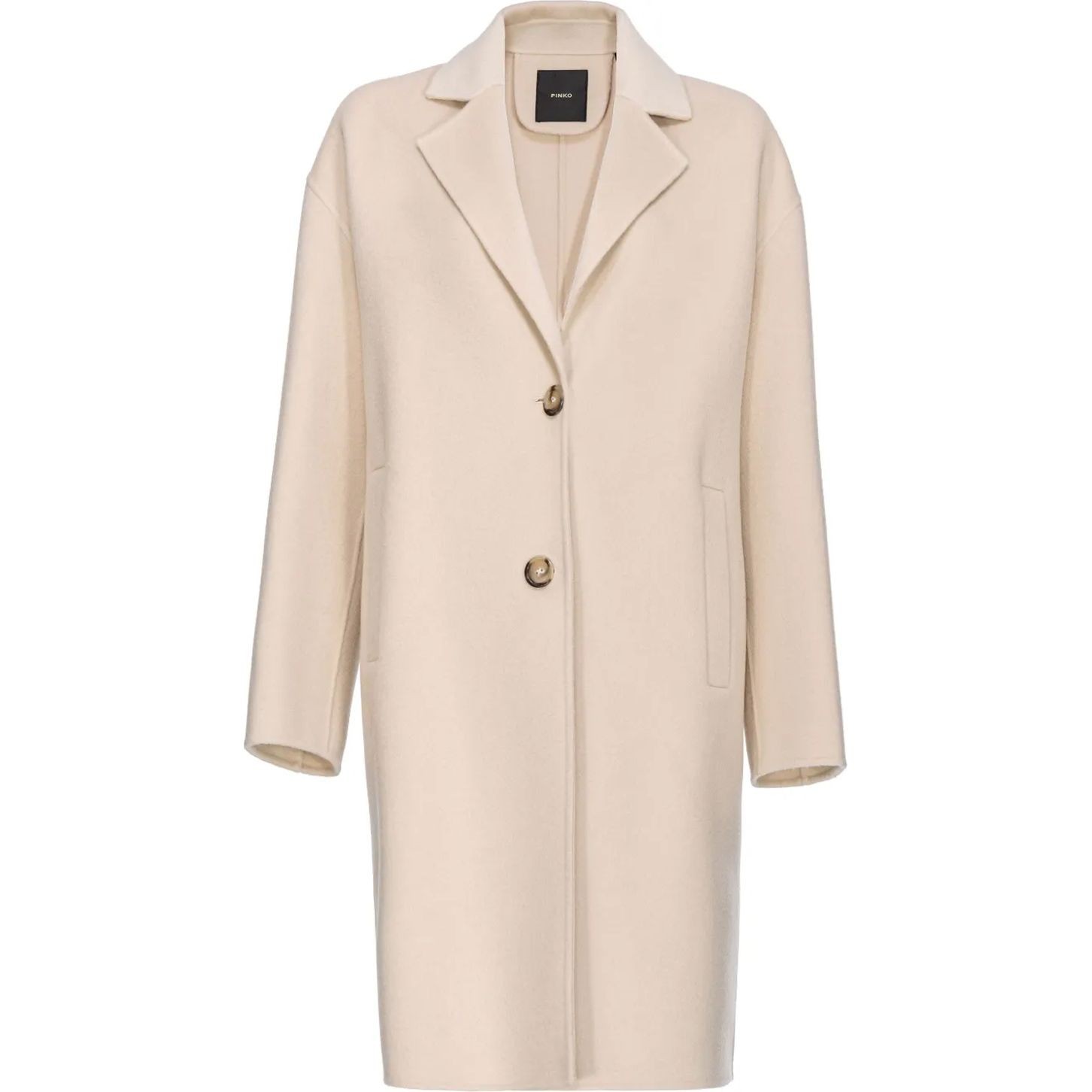 PINKO Paltas moterims, Smėlio, Cacciavite wool coat 1