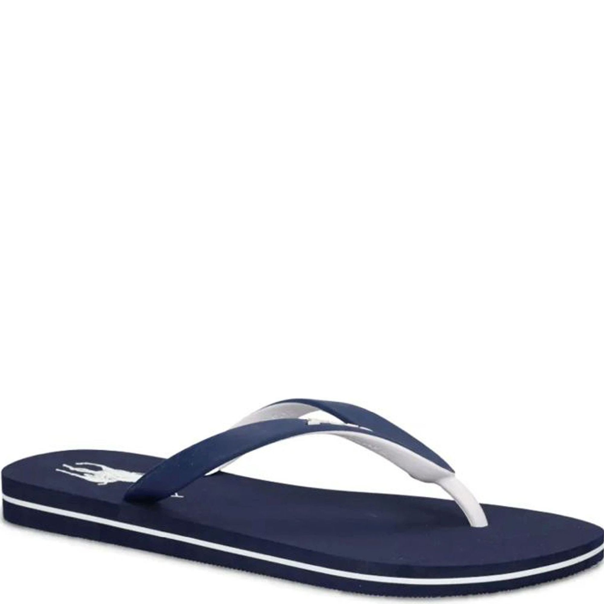 POLO RALPH LAUREN Pliažo šlepetės per pirštą vyrams, Mėlyna, Flip flop bolt sandals 1