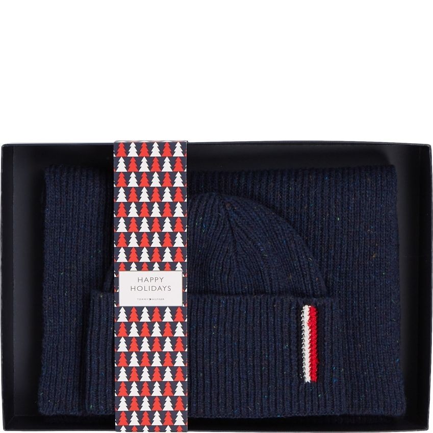 TOMMY HILFIGER Rinkinys vyrams, Mėlyna, DOWNTOWN SCARF & BEANIE GP 2