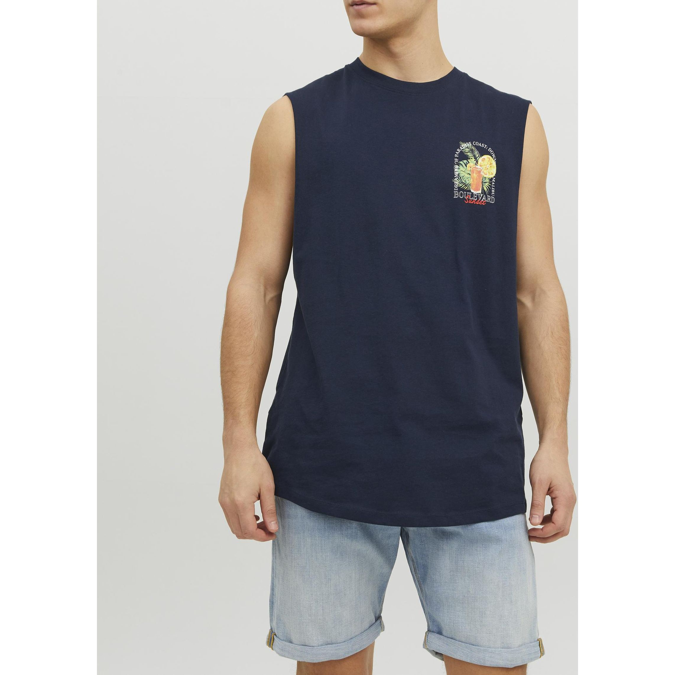 JACK & JONES Marškinėliai vyrams, Navy, JORPARADISE TAN 3