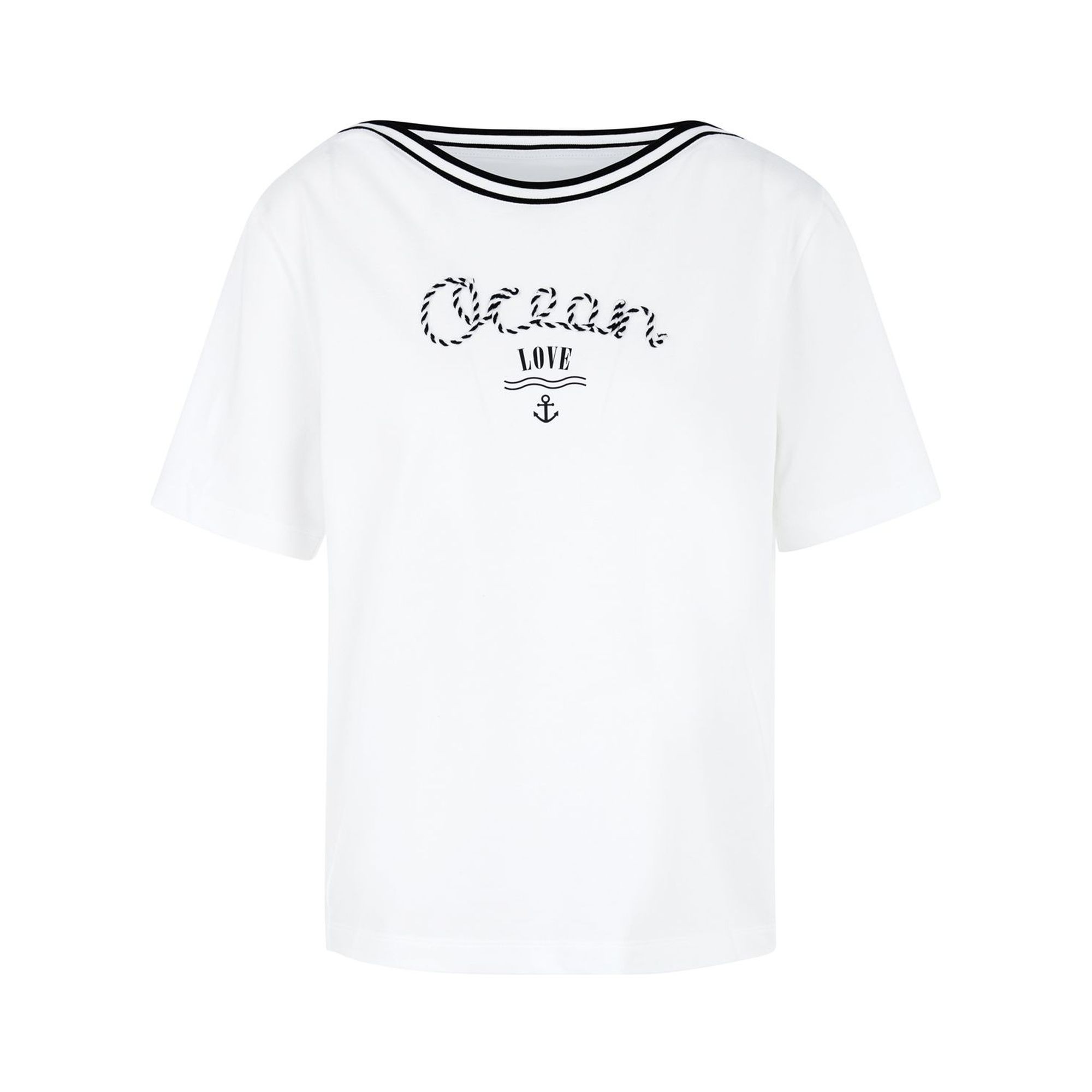 MARC CAIN Marškinėliai trump. rankovėmis moterims, Balta, T-shirt 1