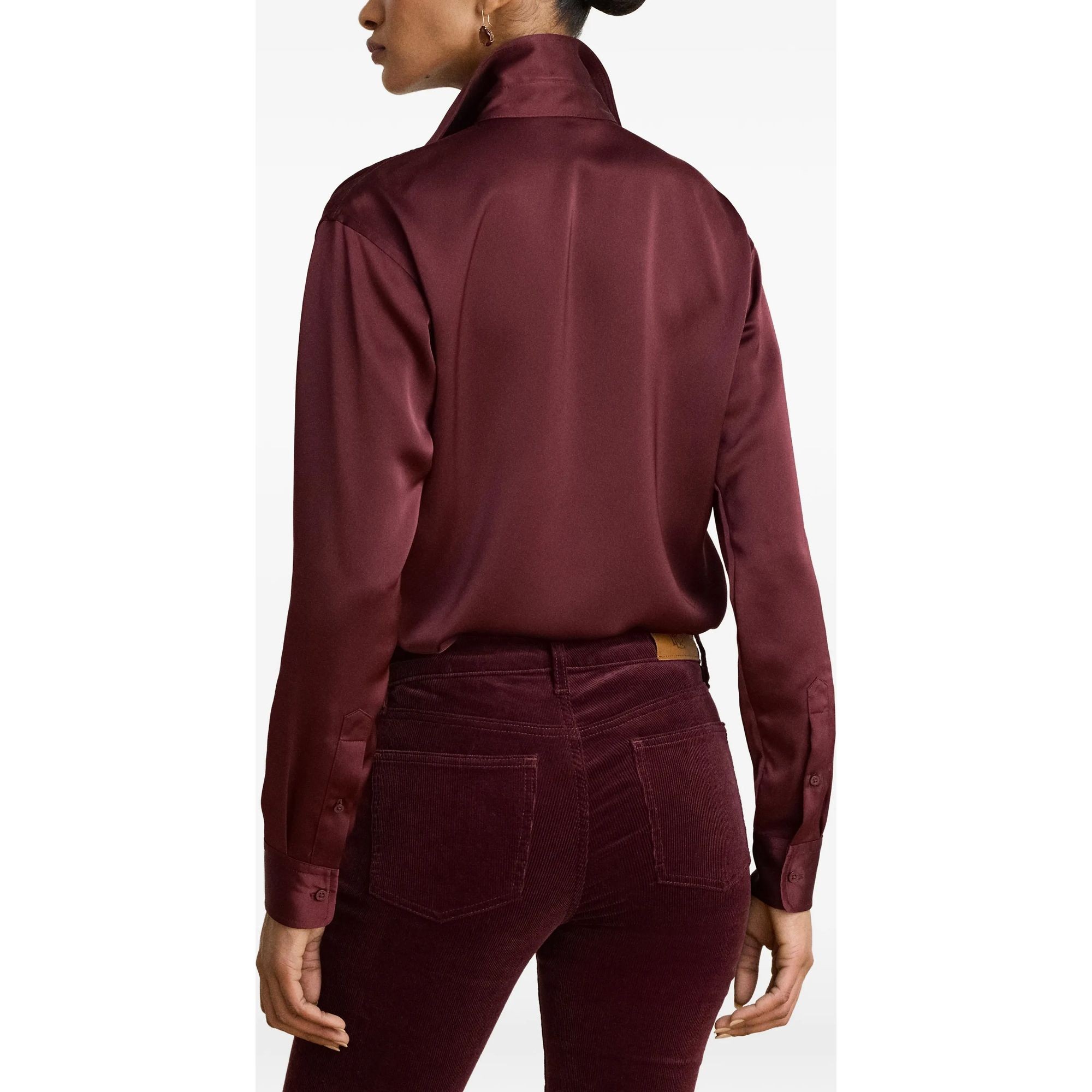 LAUREN RALPH LAUREN Marškiniai ilgomis rankovėmis moterims, Raudona, Woven-sport shirt-shirt 5