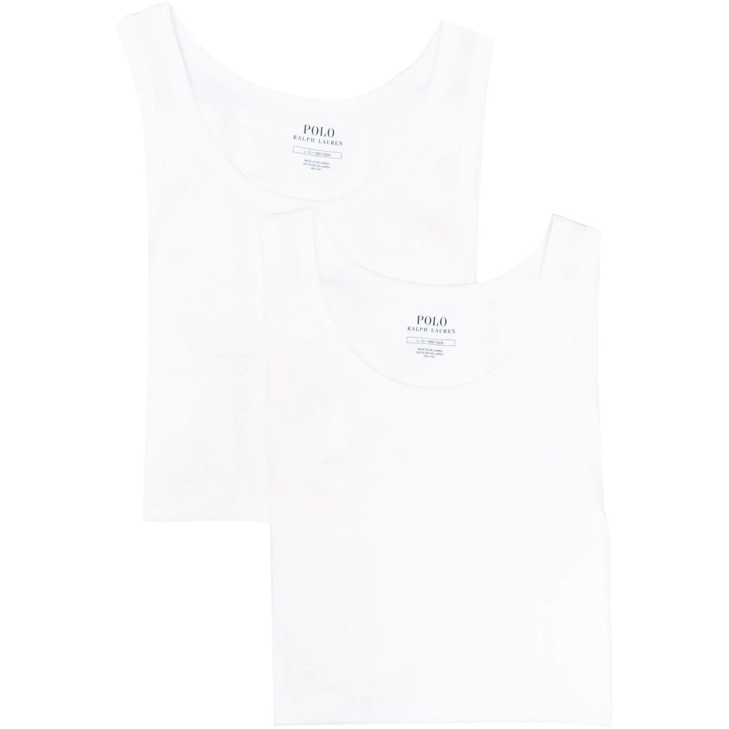 POLO RALPH LAUREN UW Marškiniai be rankovių vyrams, Balta, Classic 2 pack tank 1
