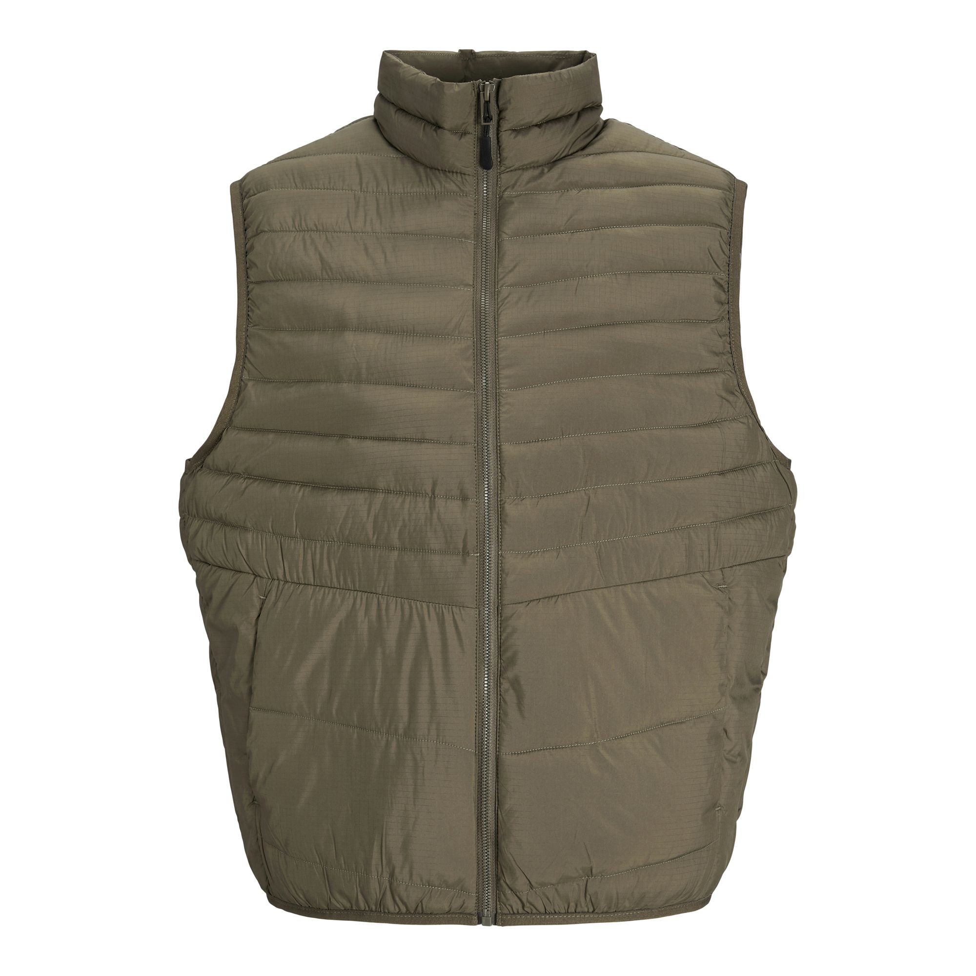 JACK & JONES Pūkinė liemenė vyrams, Chaki, State packable bw collar 1