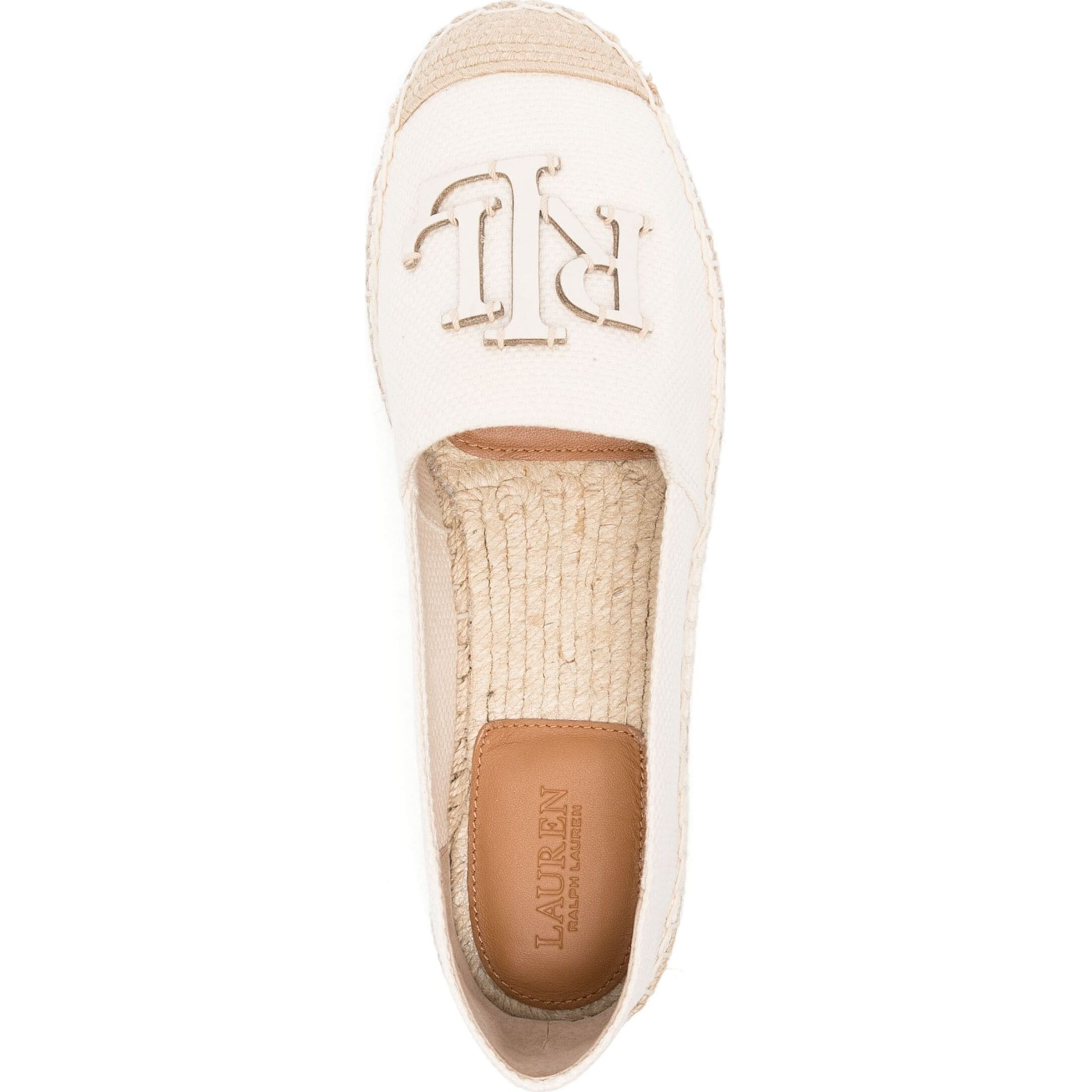 LAUREN RALPH LAUREN Espadrilės moterims, Balta, Cameryn logo espadrilles 4
