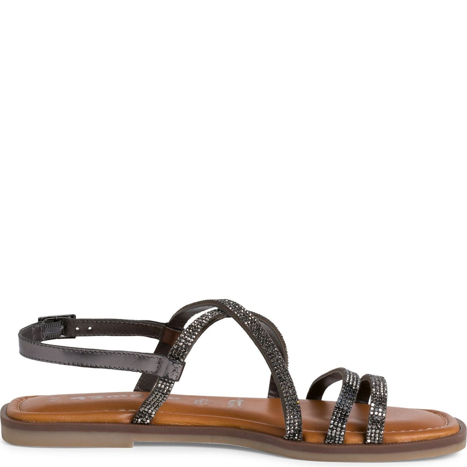 TAMARIS Basutės moterims, Juoda, SANDALS 2