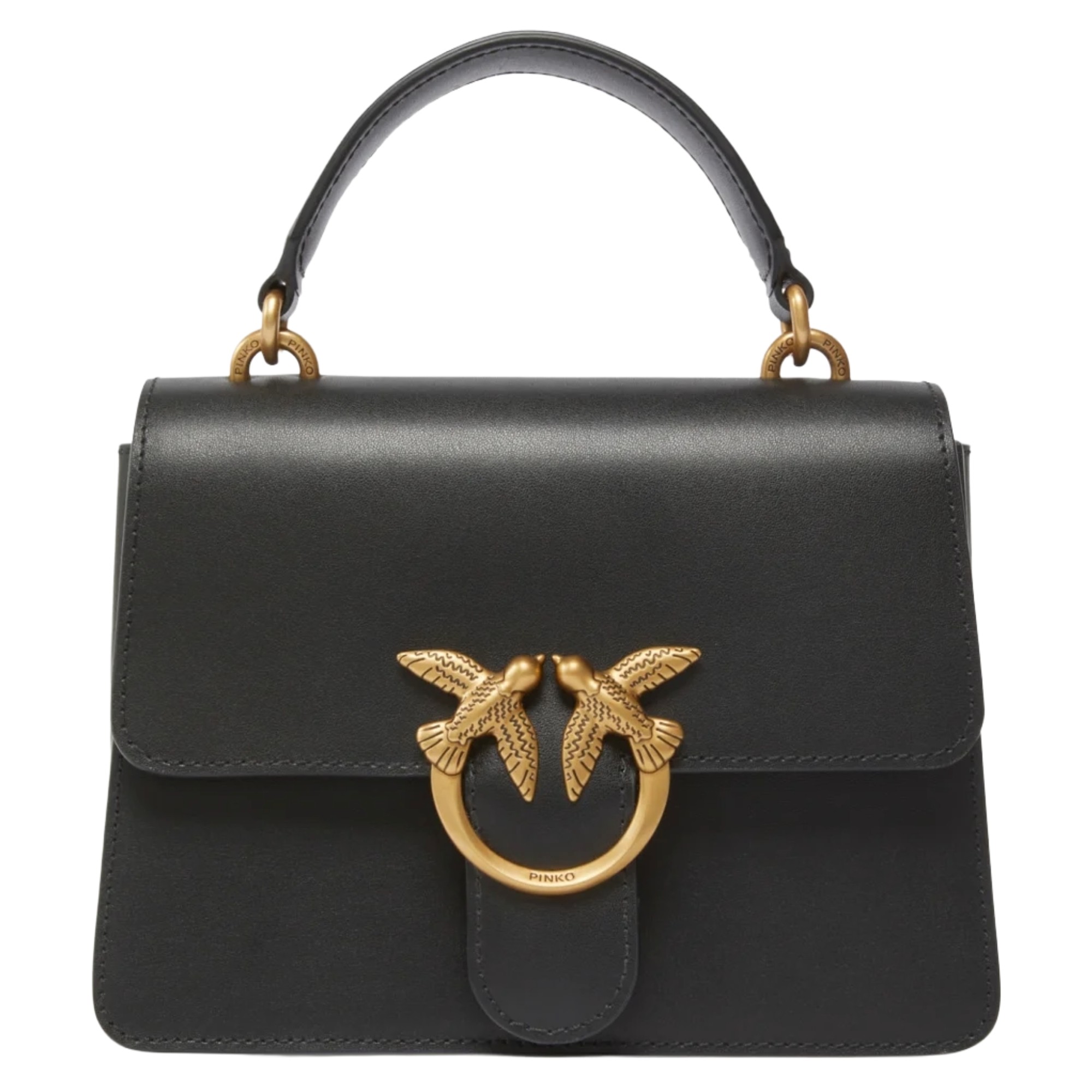 PINKO Rankinė per petį moterims, Juoda, Love one mini crossbody bag 1