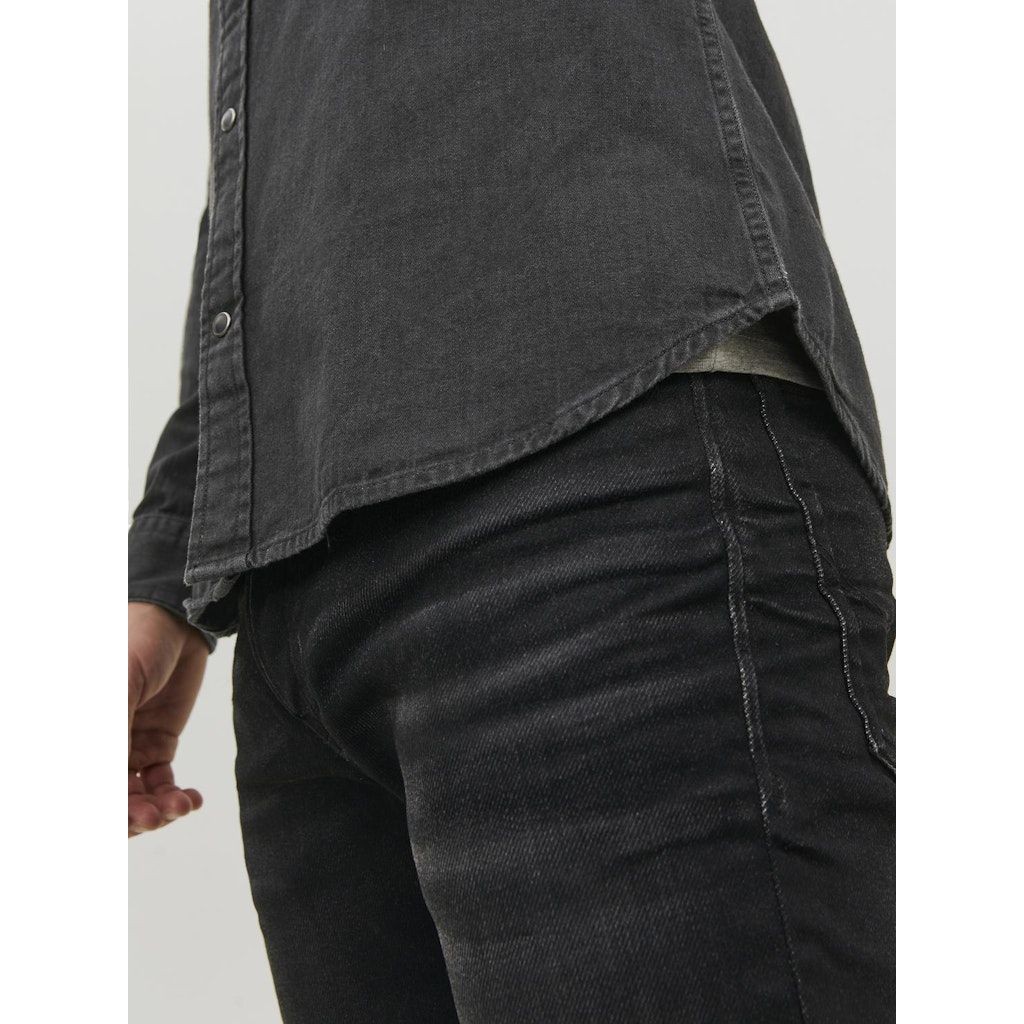 JACK & JONES Marškiniai vyrams, Juoda, JJESHERIDAN SHIRT L/ 3