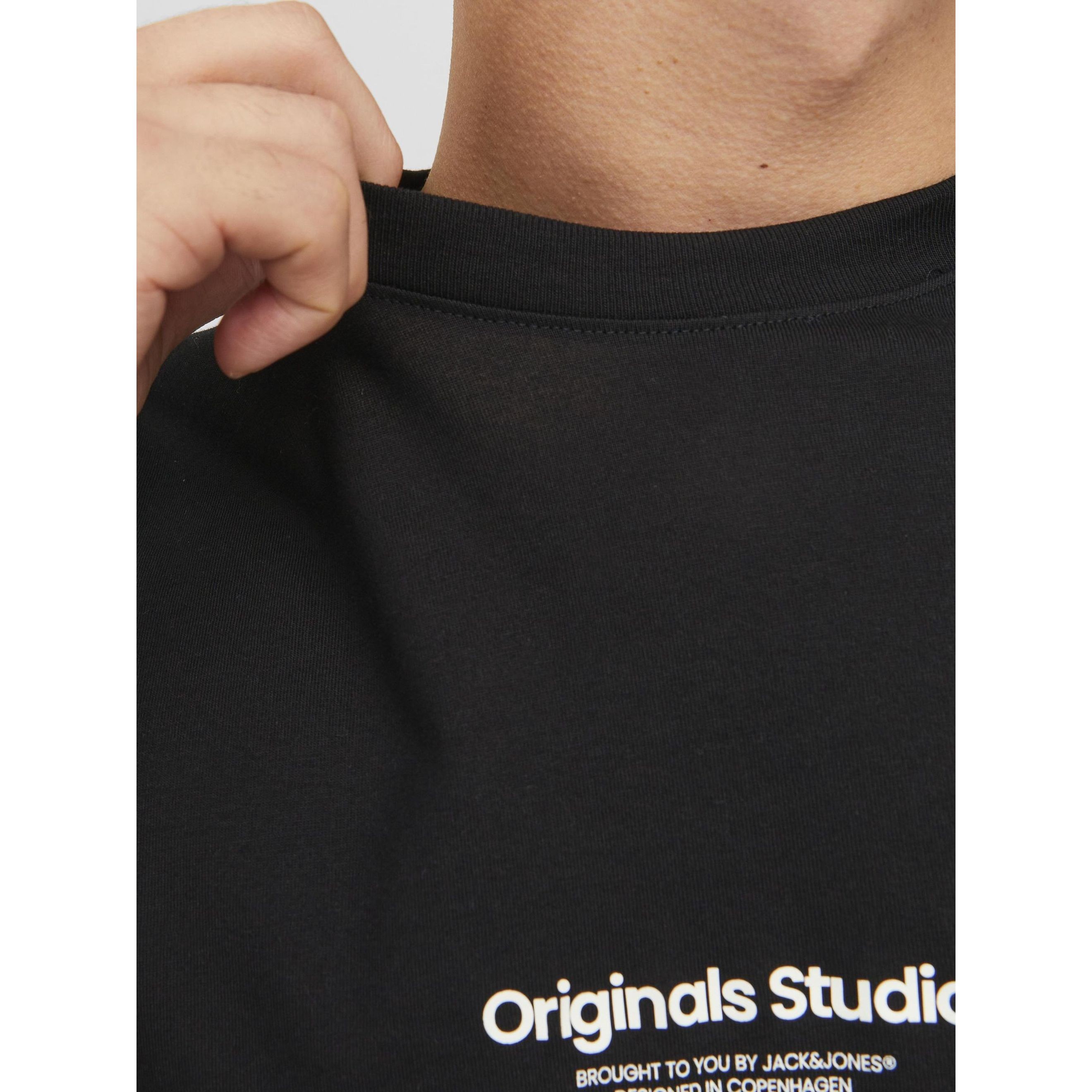 JACK & JONES Marškinėliai vyrams, Juoda, JORVESTERBRO TEE SS 5
