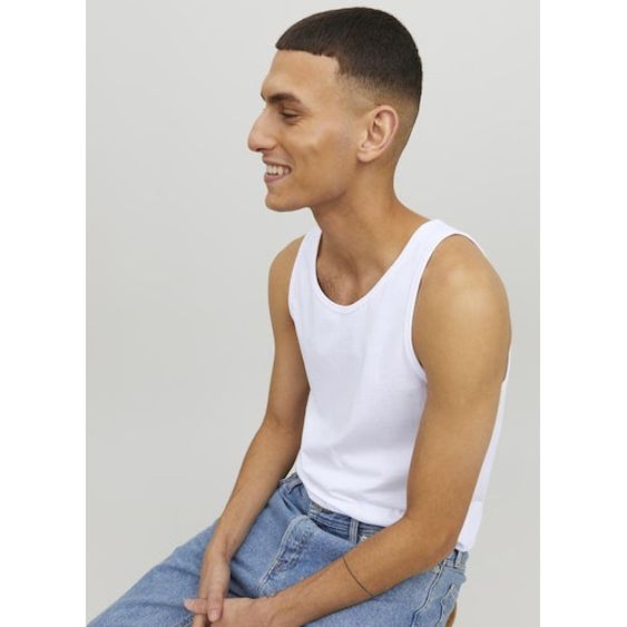 JACK & JONES Marškinėliai vyrams, Balta, JJEBASIC TANK TOP NO 8