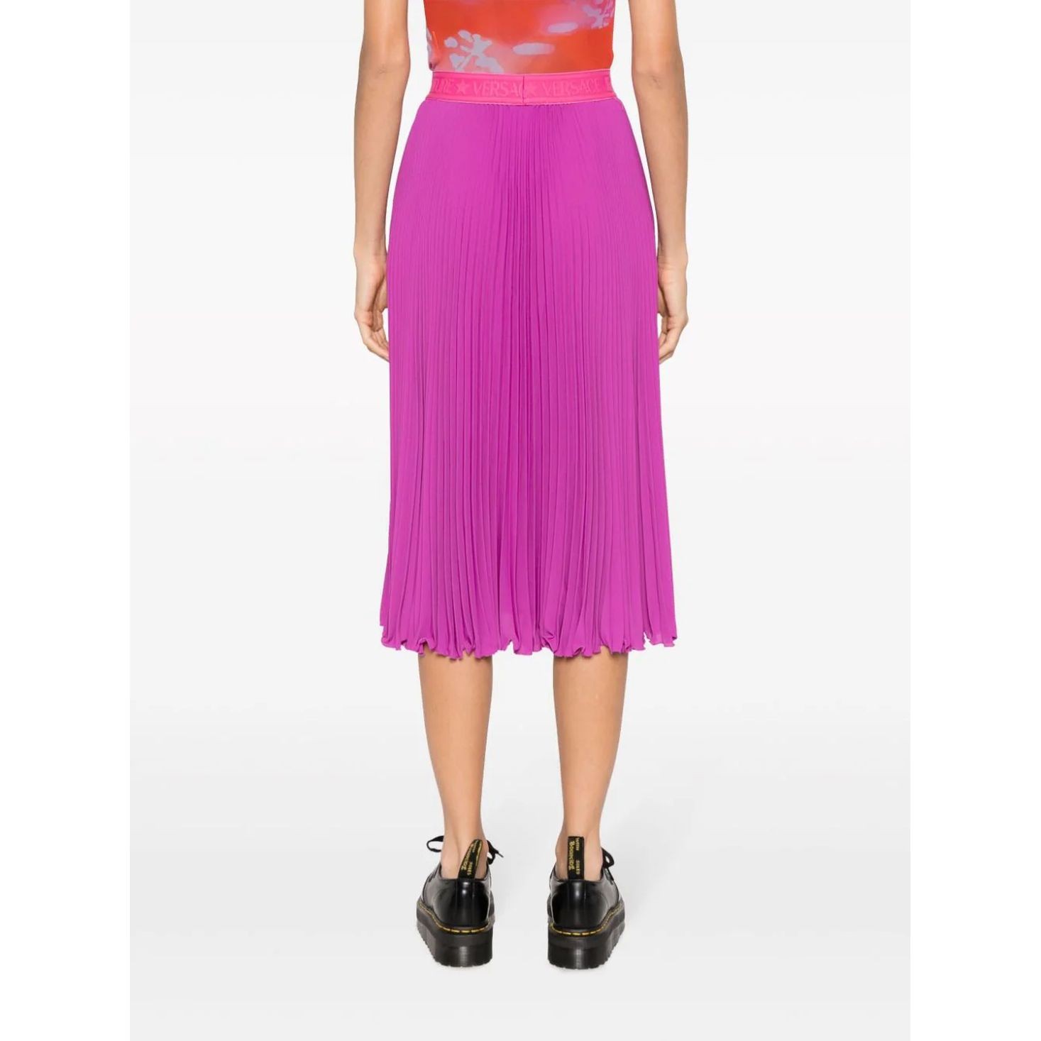 VERSACE JEANS CUTURE Midi sijonas moterims, Rožinė, Midi skirt 4