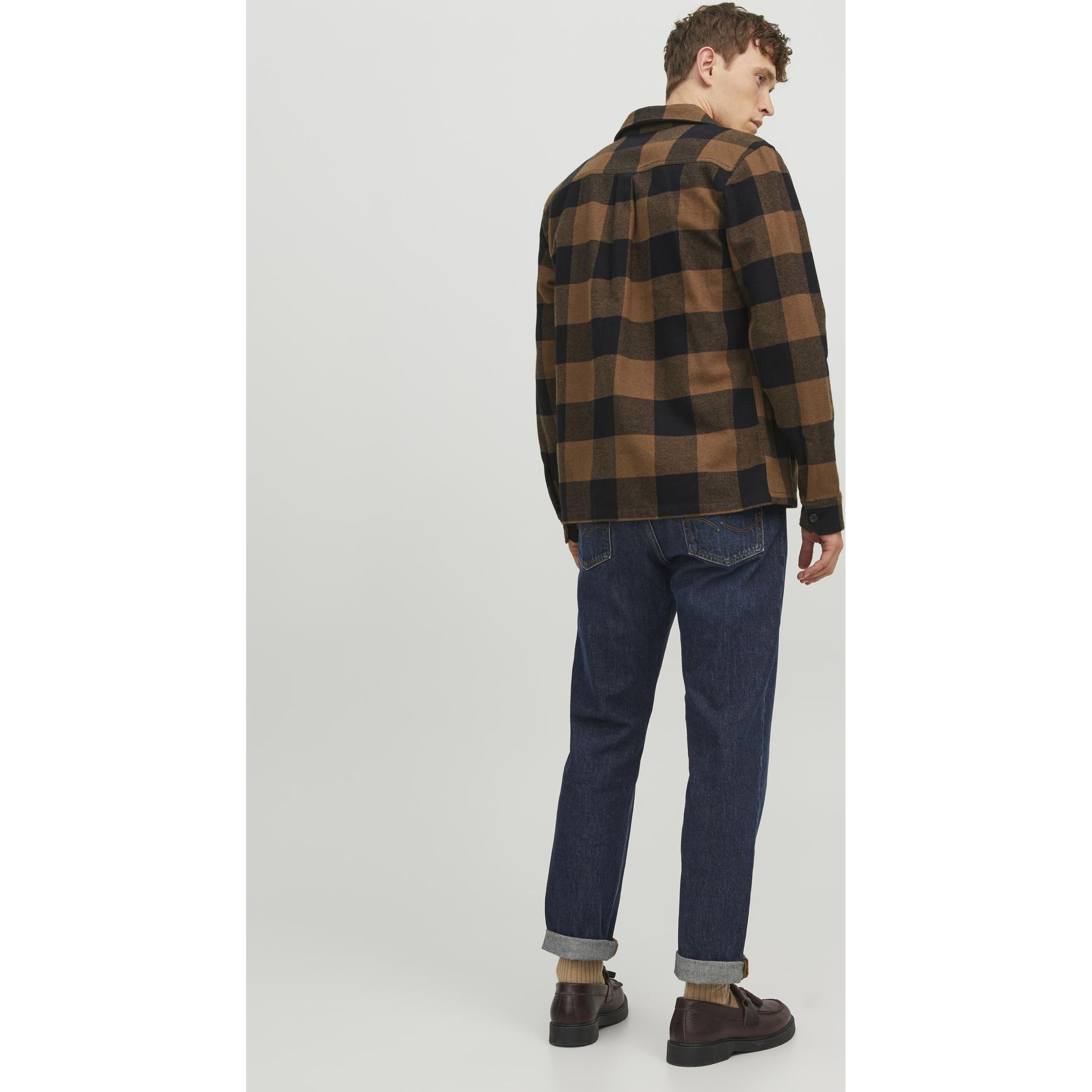 JACK & JONES Marškiniai vyrams, Žalia, JPRROY CHECK OVERSHIRT 5
