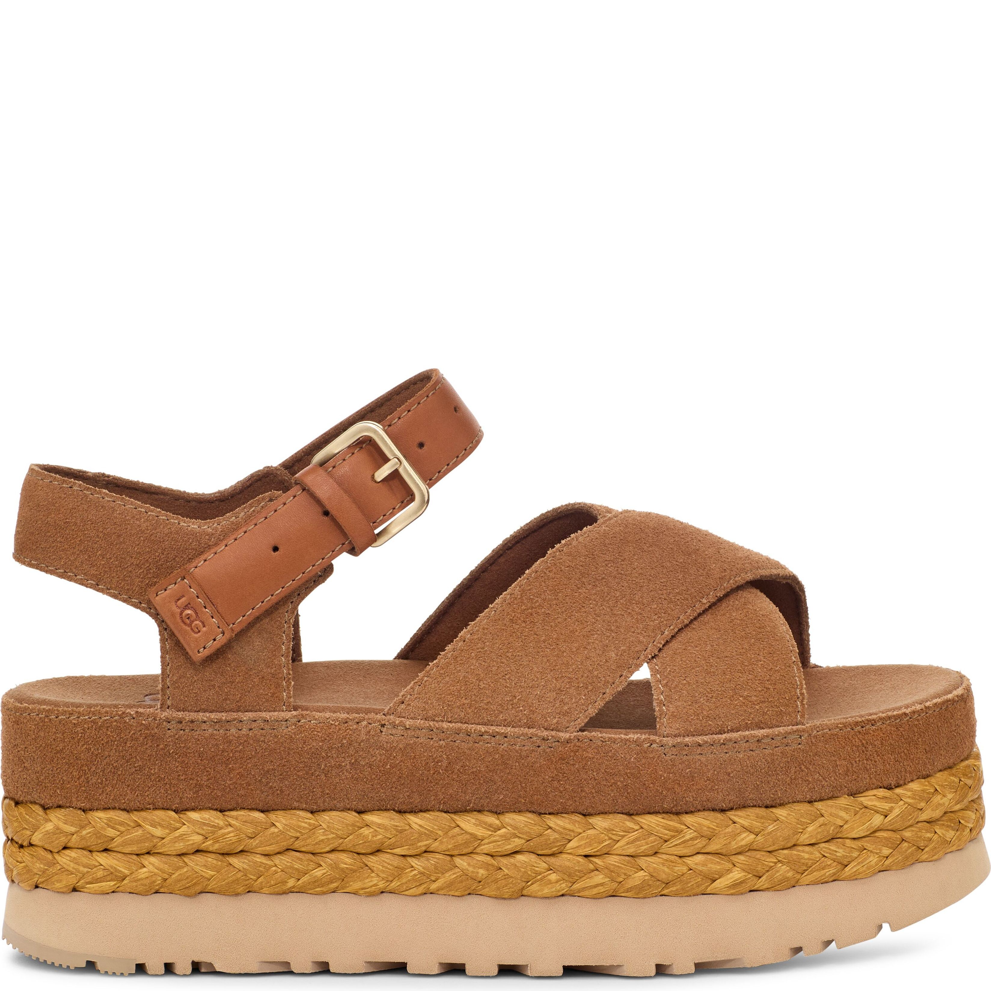 UGG Basutės moterims, Ruda, Aubrey ankle strap sandals 2