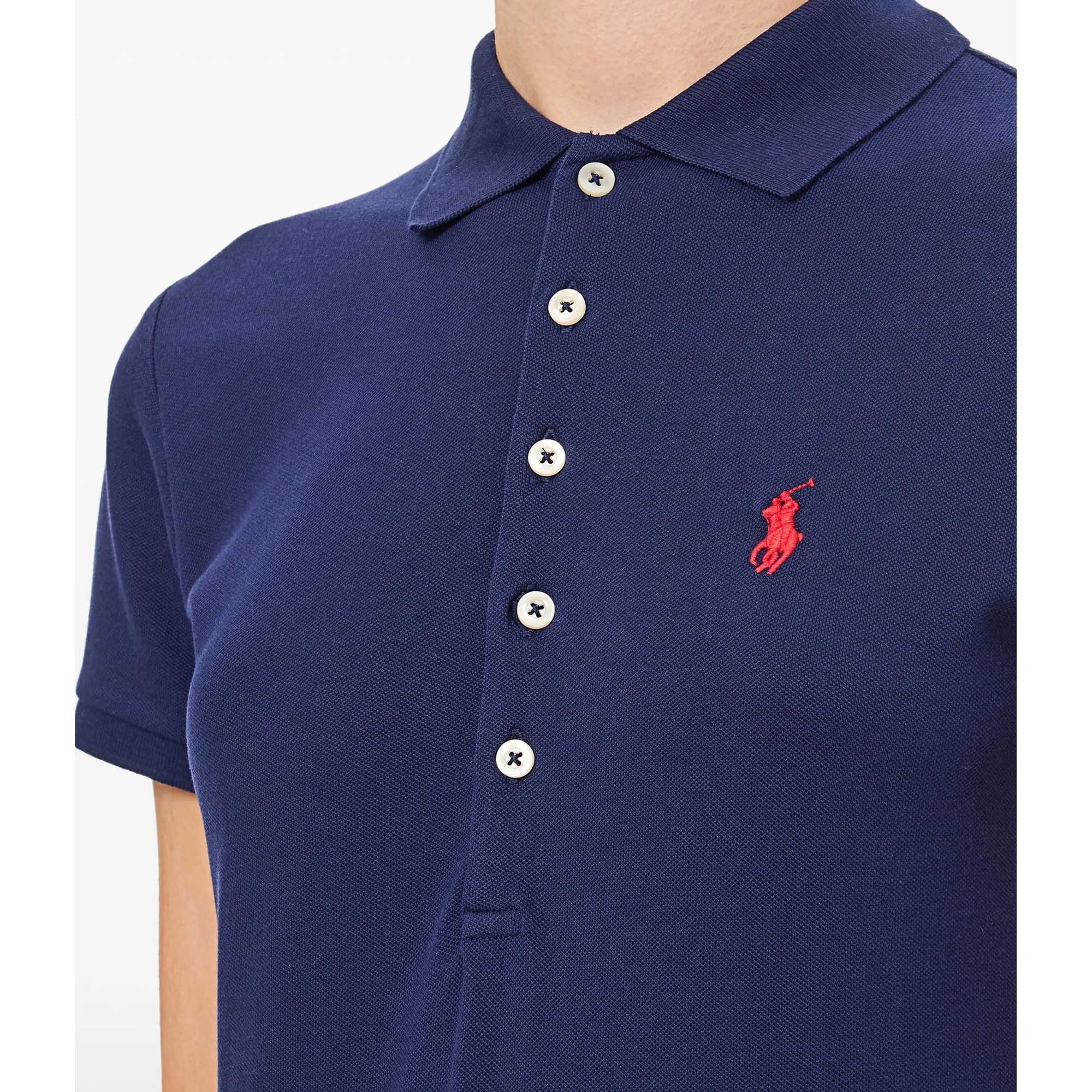 POLO RALPH LAUREN Polo marškiniai trumpos rank. moterims, Žalia, Slim fit stretch polo shirt 4