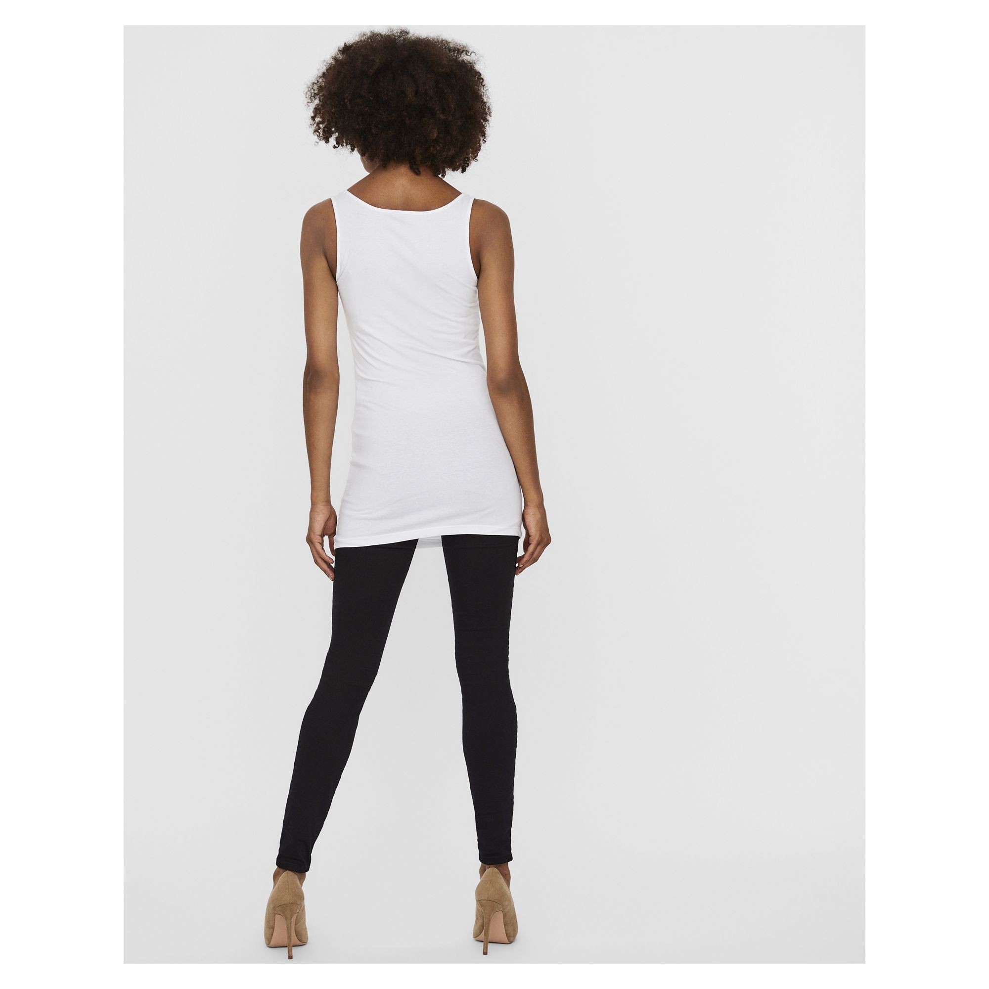 VERO MODA Marškinėliai moterims, Balta, VMMAXI MY SOFT LONG 3