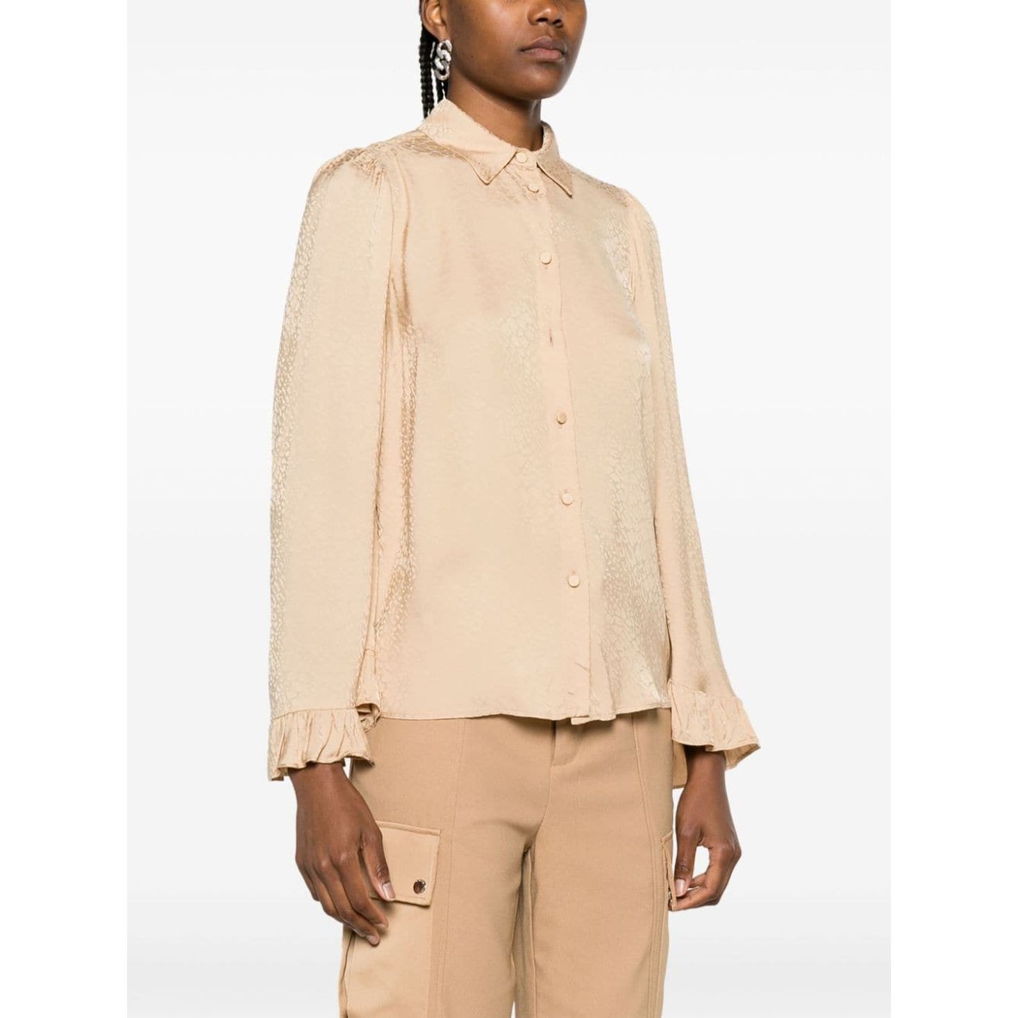 TWINSET Marškiniai ilgomis rankovėmis moterims, Ruda, Long sleeve shirt 3