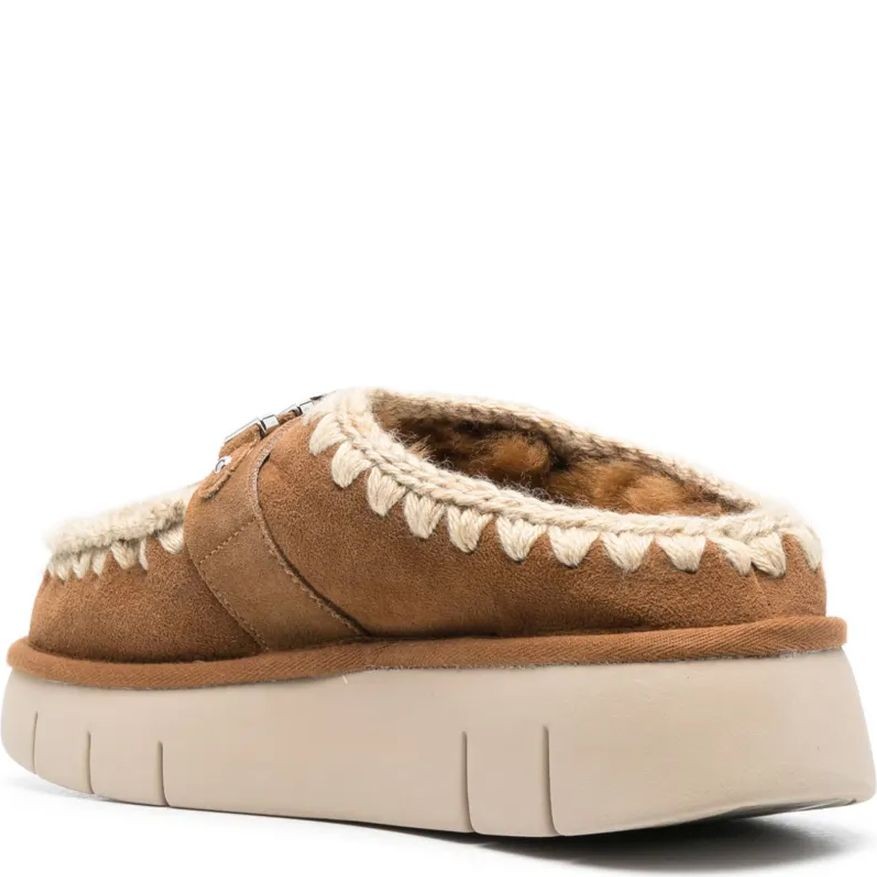 MOU Klumpės moterims, Ruda, Bounce clog metal logo 3
