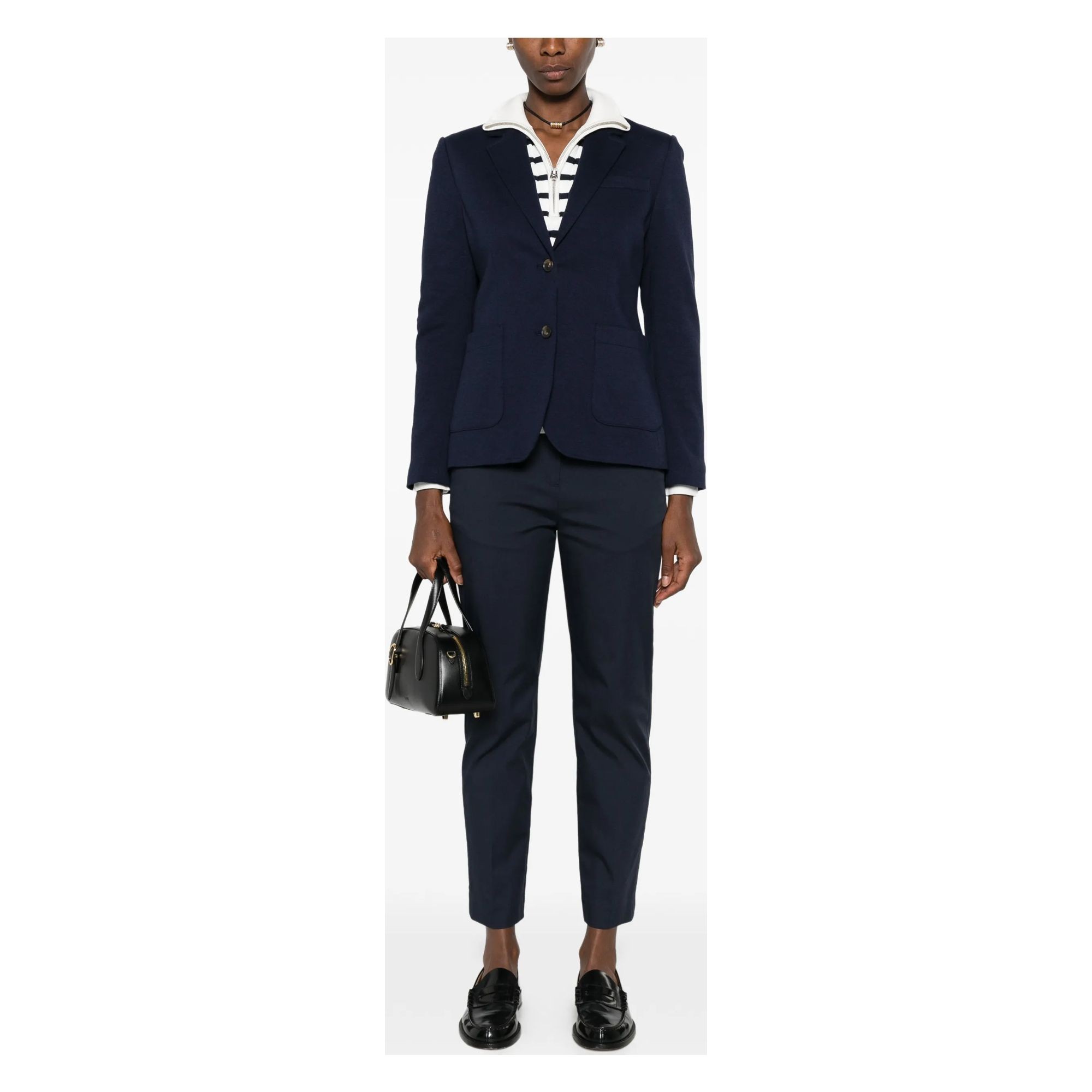 GANT Švarkas moterims, Mėlyna, Slim pique blazer 2