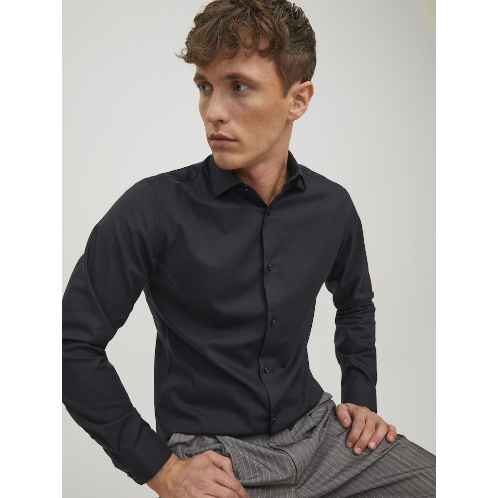 JACK & JONES Marškiniai vyrams, Juoda, JPRBLAPARKER SHIRT L/S 5