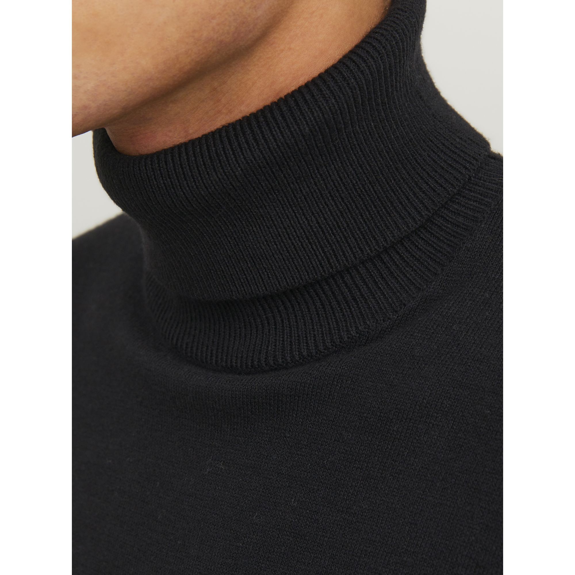 JACK & JONES Megztinis vyrams, Juoda, JJEEMIL KNIT ROLL NE 6